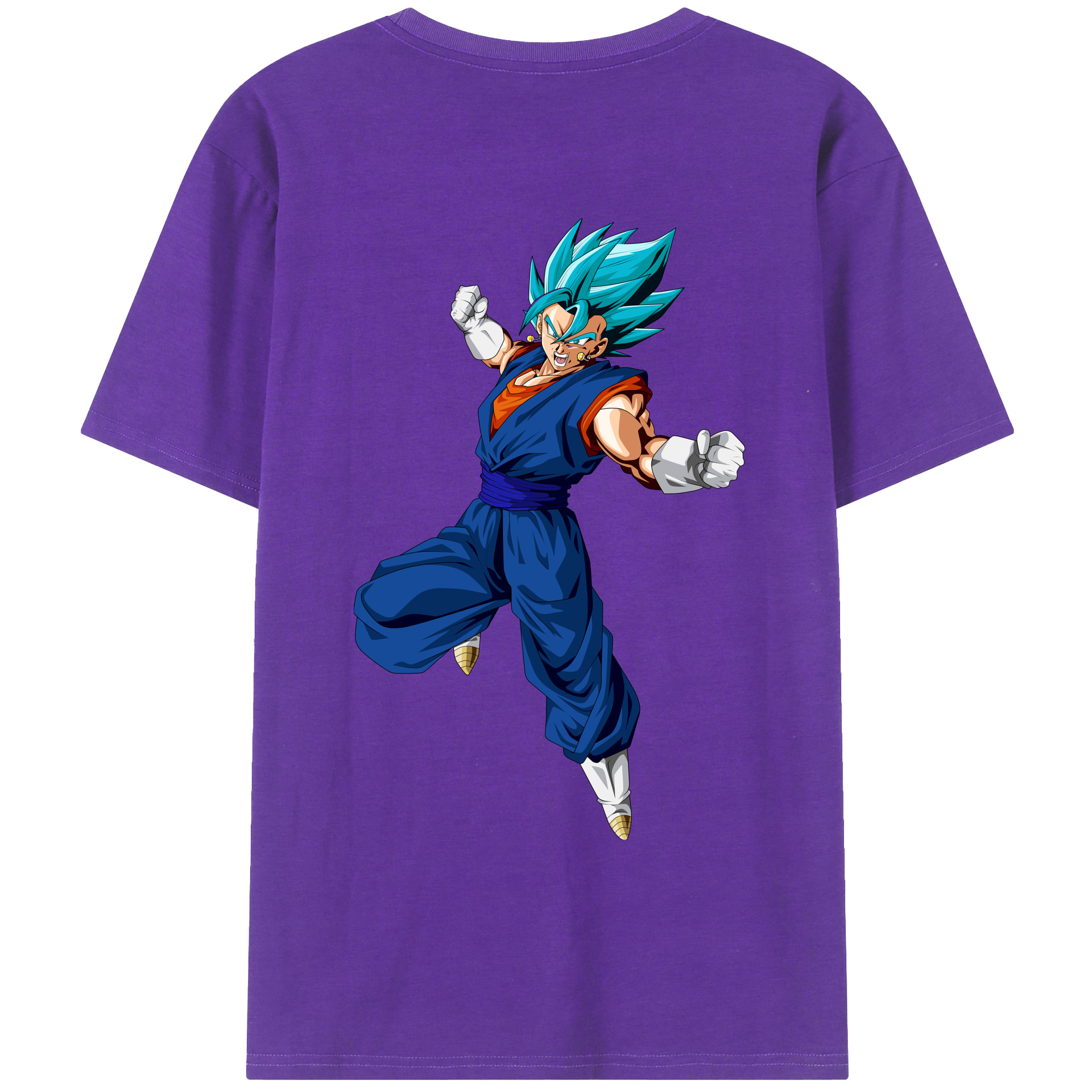 （画像用） ドラゴンボール ベジット DRAGON BALL Vegetto 綿100％ メンズ半袖Tシャツ（バックプリント） 通気性
