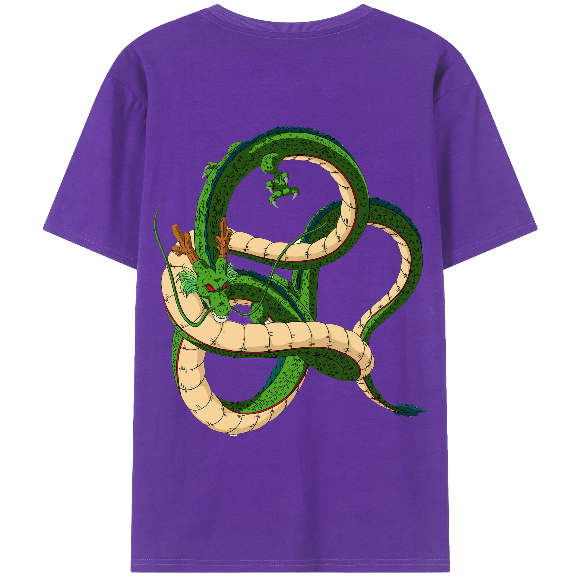 （画像用） ドラゴンボール 神龍 シェンロン DRAGON BALL Shenron 綿100％ メンズ半袖Tシャツ（バックプリント） 通気性