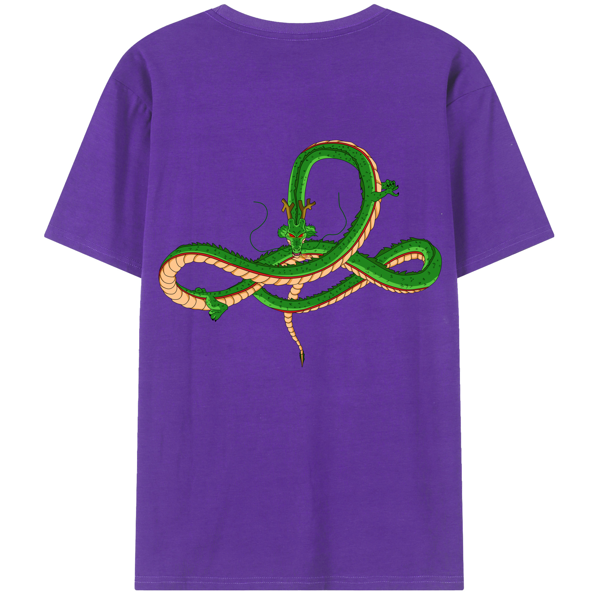 （画像用） ドラゴンボール 神龍 シェンロン DRAGON BALL Shenron 綿100％ メンズ半袖Tシャツ（バックプリント） 通気性