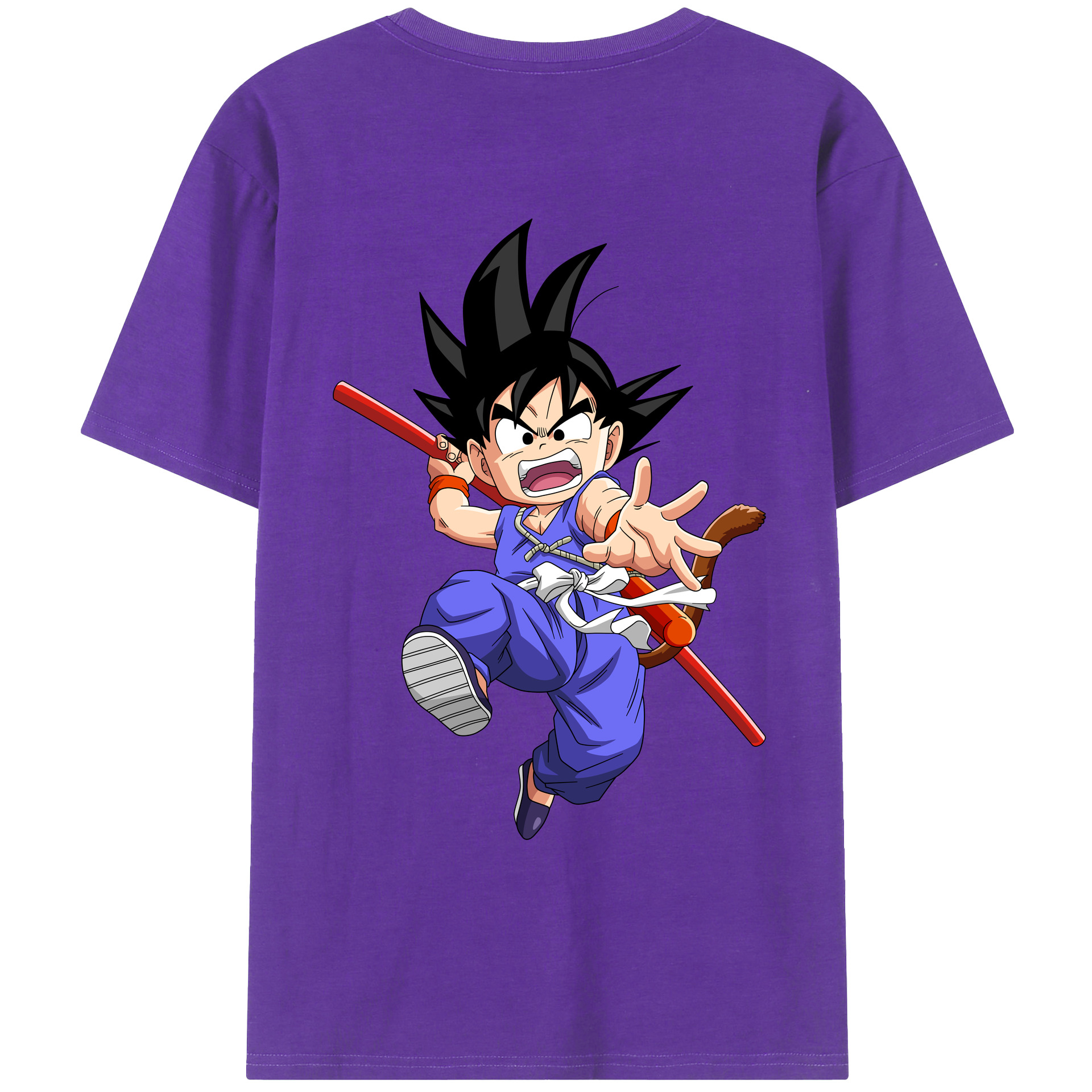（画像用） ドラゴンボール 孫悟空（そん ごくう）Son Goku カカロット DRAGON BALL Kakarotto 綿100％ メンズ半袖Tシャツ（バックプリント） 通気性