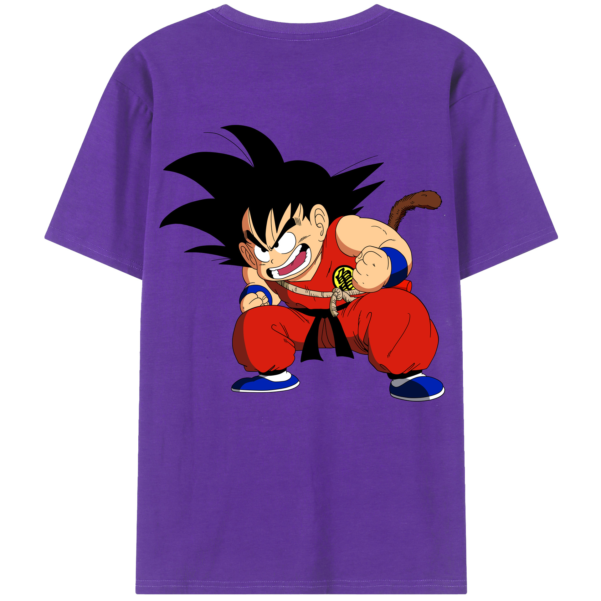 （画像用） ドラゴンボール 孫悟空（そん ごくう）Son Goku カカロット DRAGON BALL Kakarotto 綿100％ メンズ半袖Tシャツ（バックプリント） 通気性
