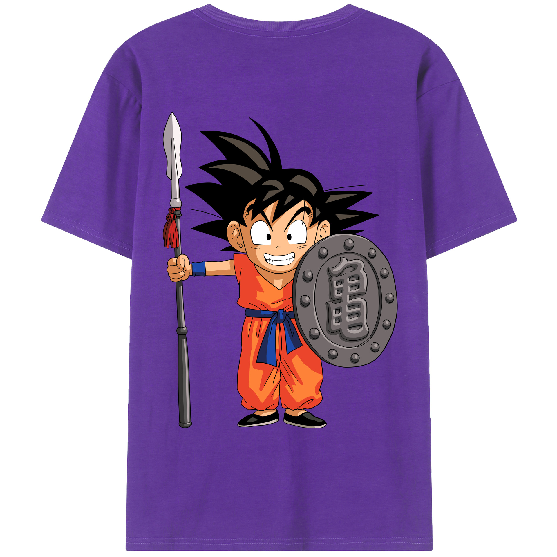 （画像用） ドラゴンボール 孫悟空（そん ごくう）Son Goku カカロット DRAGON BALL Kakarotto 綿100％ メンズ半袖Tシャツ（バックプリント） 通気性