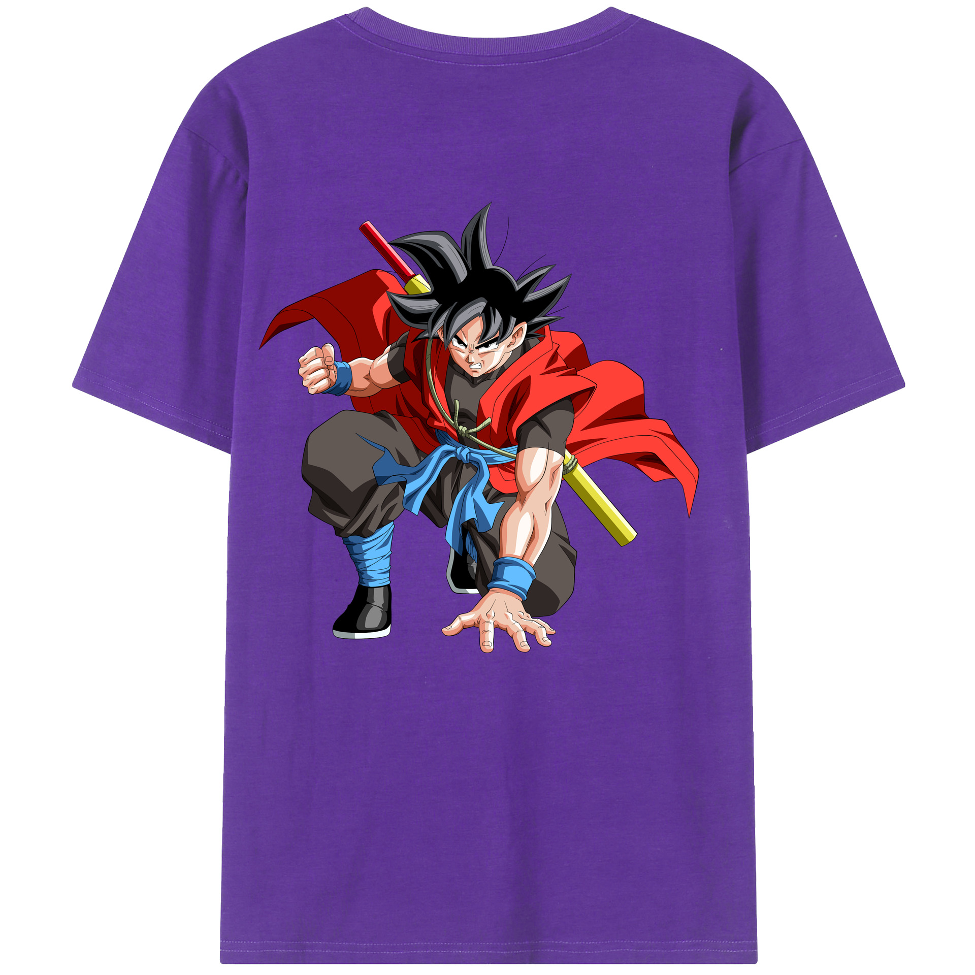 （画像用） ドラゴンボール 孫悟空（そん ごくう）Son Goku カカロット DRAGON BALL Kakarotto 綿100％ メンズ半袖Tシャツ（バックプリント） 通気性