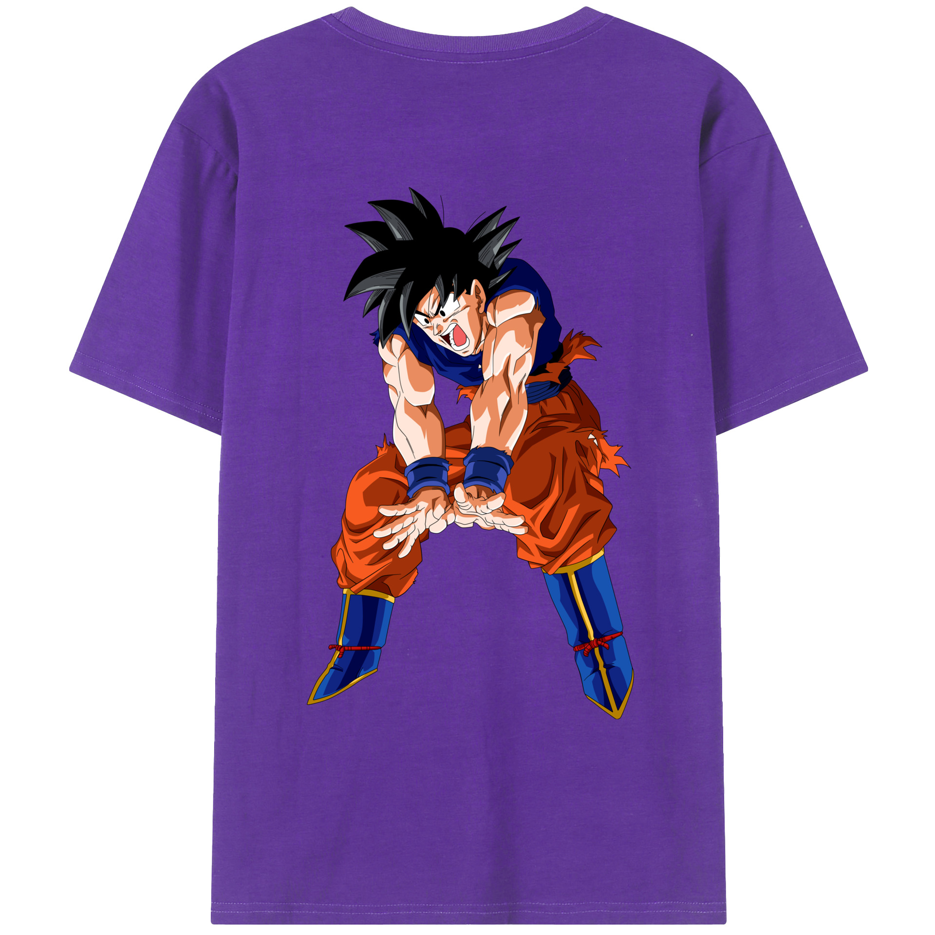 （画像用） ドラゴンボール 孫悟空（そん ごくう）Son Goku カカロット DRAGON BALL Kakarotto 綿100％ メンズ半袖Tシャツ（バックプリント） 通気性