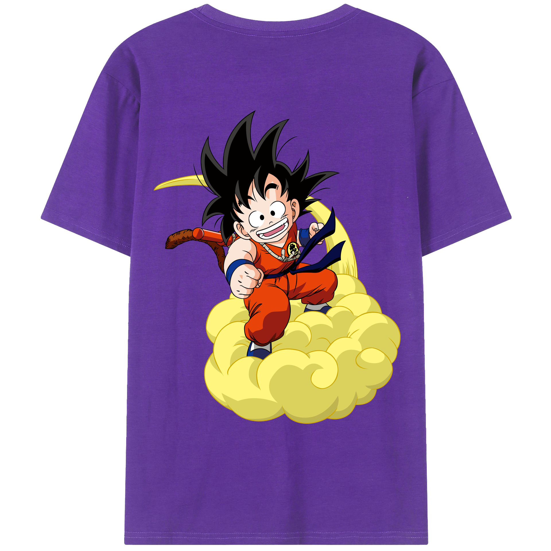 （画像用） ドラゴンボール 孫悟空（そん ごくう）Son Goku カカロット DRAGON BALL Kakarotto 綿100％ メンズ半袖Tシャツ（バックプリント） 通気性