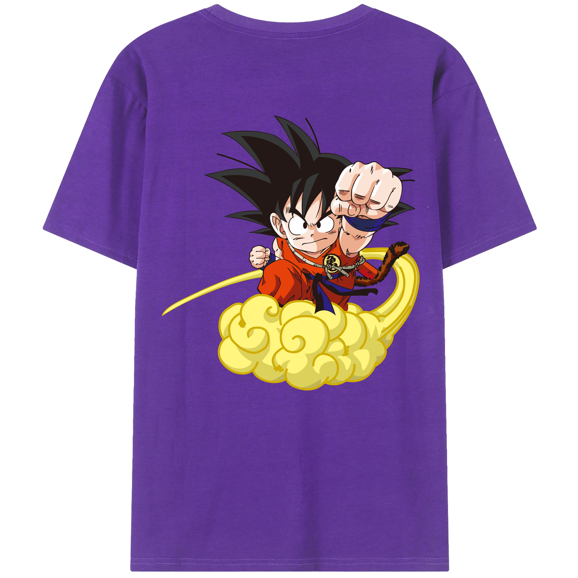 （画像用） ドラゴンボール 孫悟空（そん ごくう）Son Goku カカロット DRAGON BALL Kakarotto 綿100％ メンズ半袖Tシャツ（バックプリント） 通気性