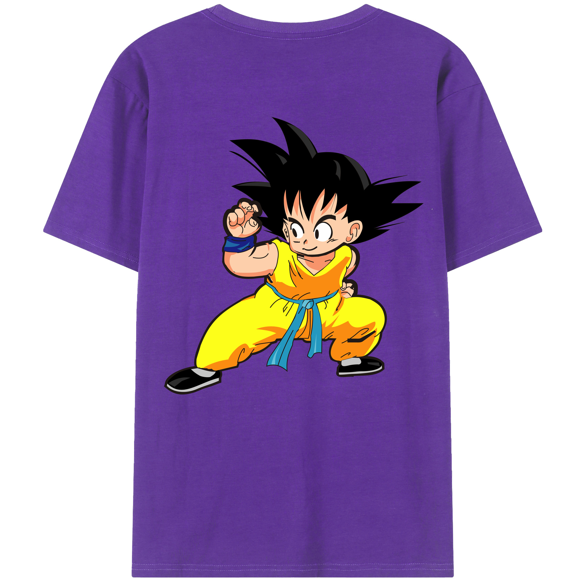 （画像用） ドラゴンボール 孫悟空（そん ごくう）Son Goku カカロット DRAGON BALL Kakarotto 綿100％ メンズ半袖Tシャツ（バックプリント） 通気性