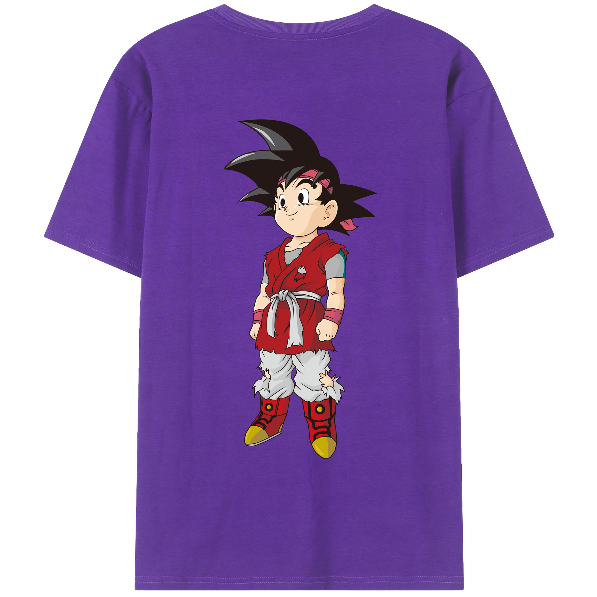 （画像用） ドラゴンボール 孫悟空（そん ごくう）Son Goku カカロット DRAGON BALL Kakarotto 綿100％ メンズ半袖Tシャツ（バックプリント） 通気性