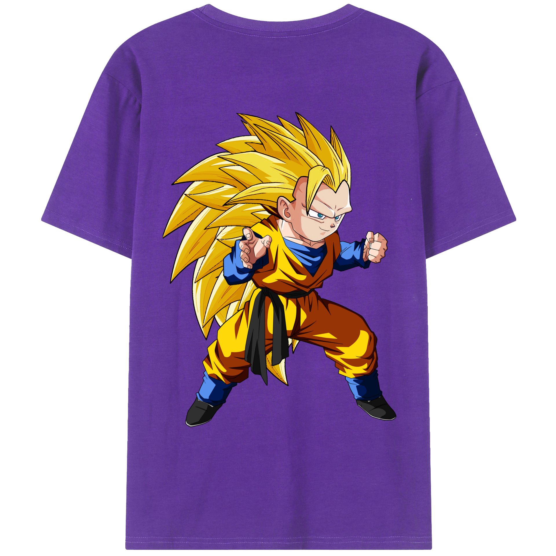 （画像用） ドラゴンボール ベジータ四世（Bejīta Yonsei）DRAGON BALL Vegeta IV 綿100％ メンズ半袖Tシャツ（バックプリント） 通気性