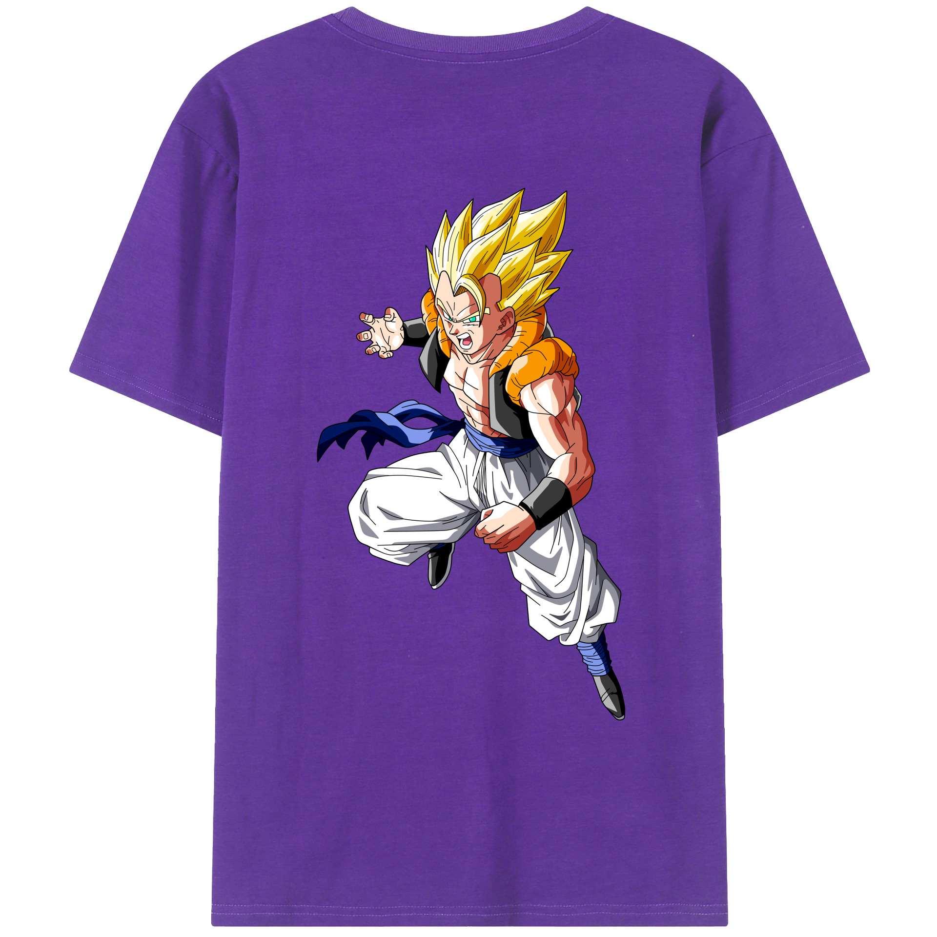 （画像用） ドラゴンボール ベジータ四世（Bejīta Yonsei）DRAGON BALL Vegeta IV 綿100％ メンズ半袖Tシャツ（バックプリント） 通気性