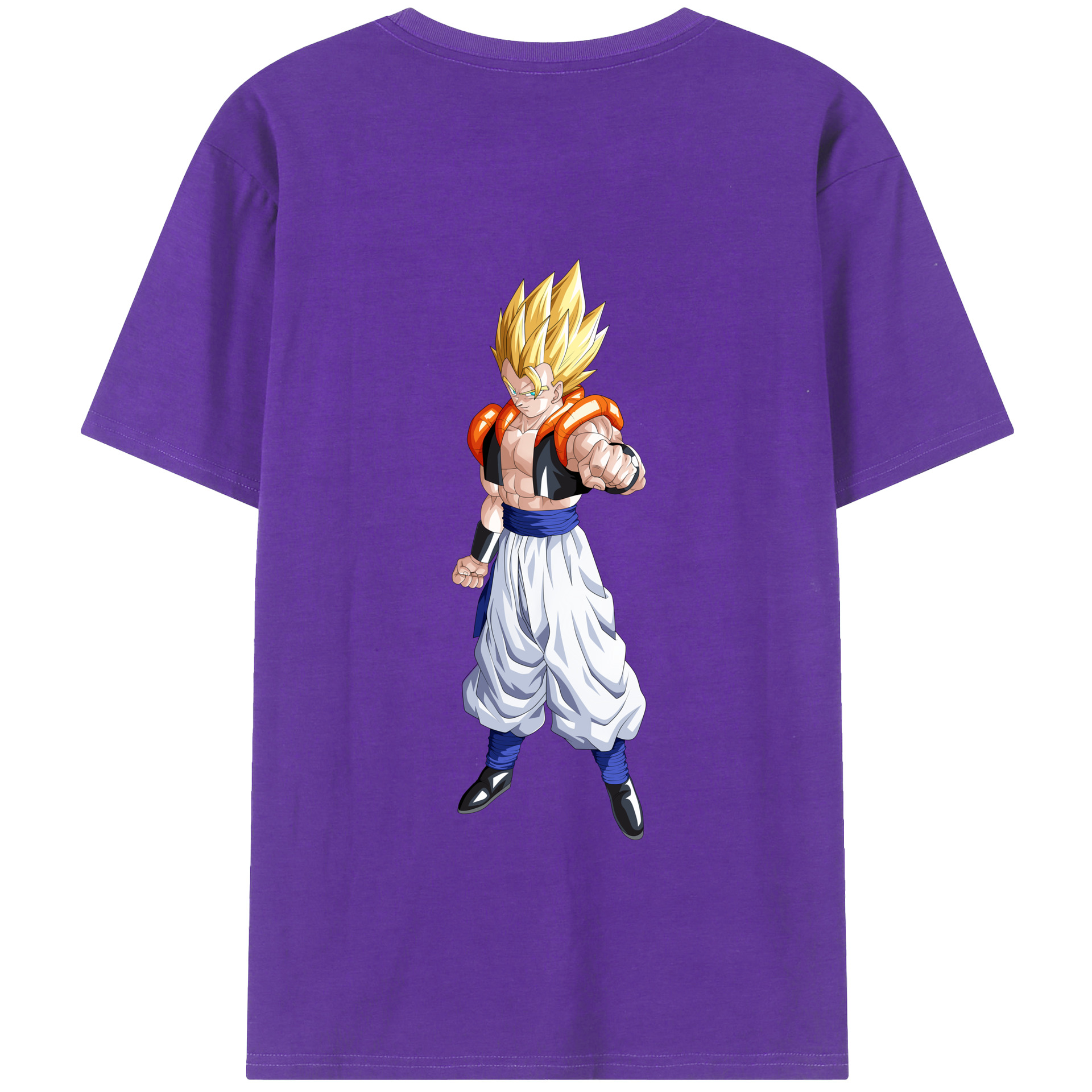 （画像用） ドラゴンボール ベジータ四世（Bejīta Yonsei）DRAGON BALL Vegeta IV 綿100％ メンズ半袖Tシャツ（バックプリント） 通気性