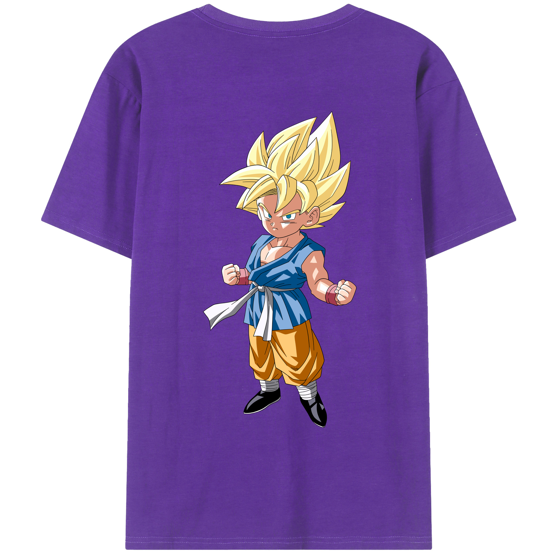 （画像用） ドラゴンボール 孫 悟飯（そんごはん）DRAGON BALL Son Gohan 綿100％ メンズ半袖Tシャツ（バックプリント） 通気性