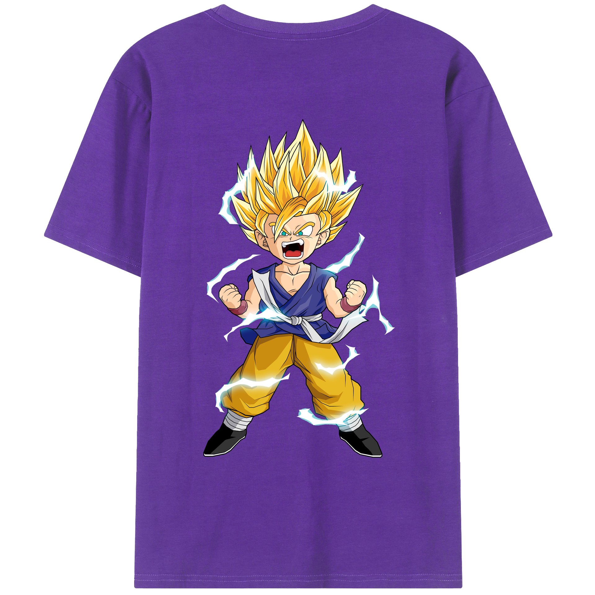（画像用） ドラゴンボール 孫 悟飯（そんごはん）DRAGON BALL Son Gohan 綿100％ メンズ半袖Tシャツ（バックプリント） 通気性