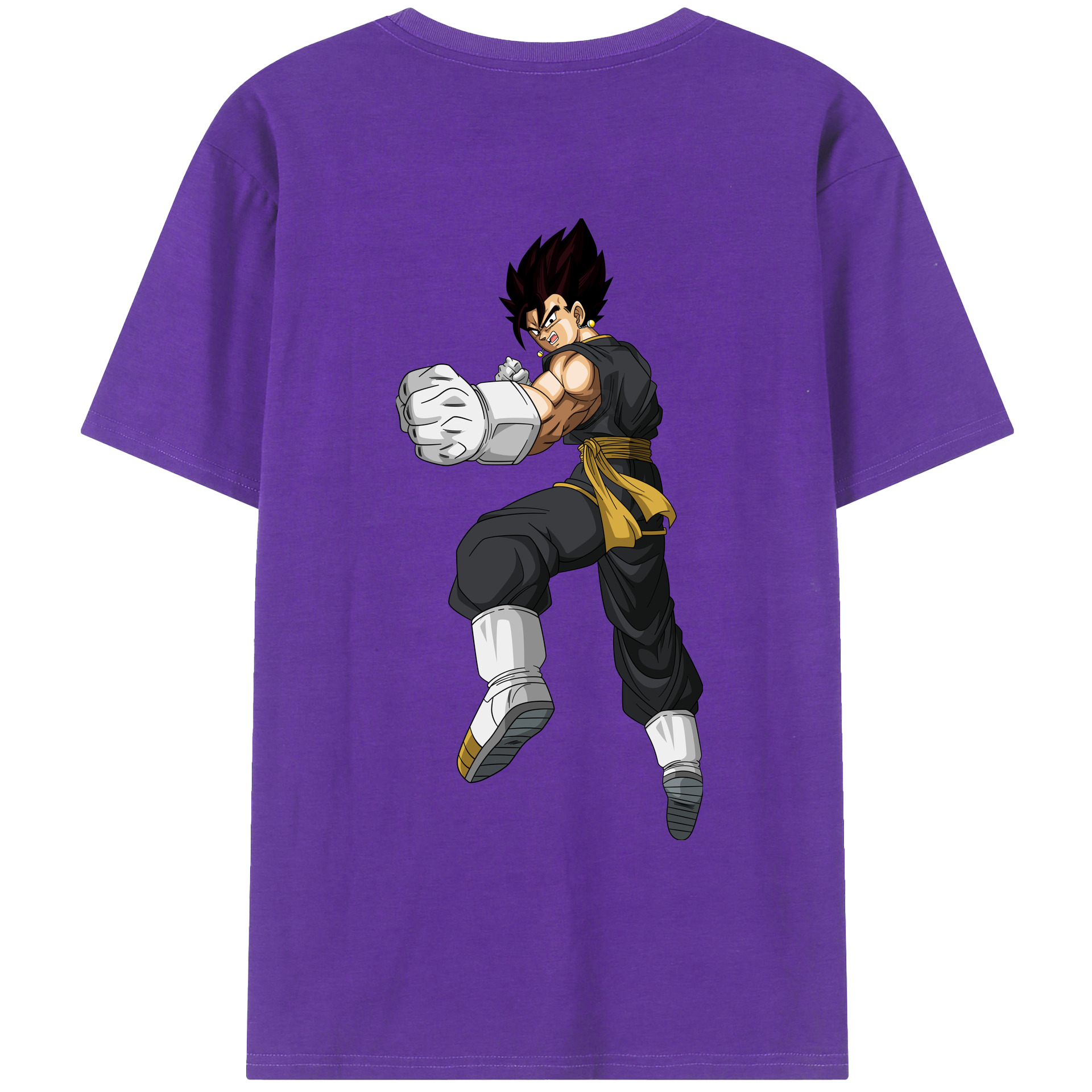 （画像用） ドラゴンボール ベジット DRAGON BALL Vegetto 綿100％ メンズ半袖Tシャツ（バックプリント） 通気性