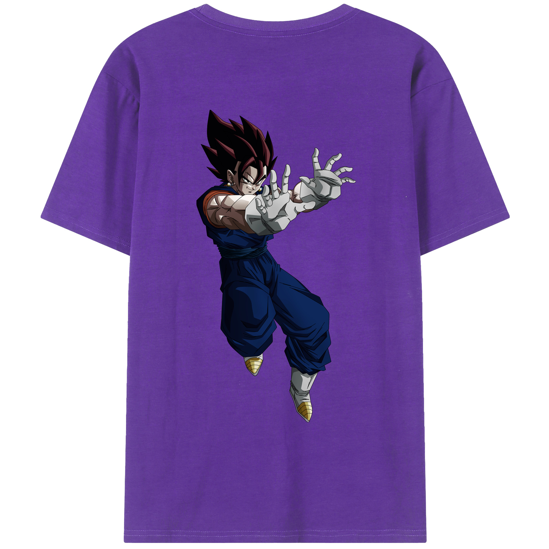 （画像用） ドラゴンボール ベジット DRAGON BALL Vegetto 綿100％ メンズ半袖Tシャツ（バックプリント） 通気性