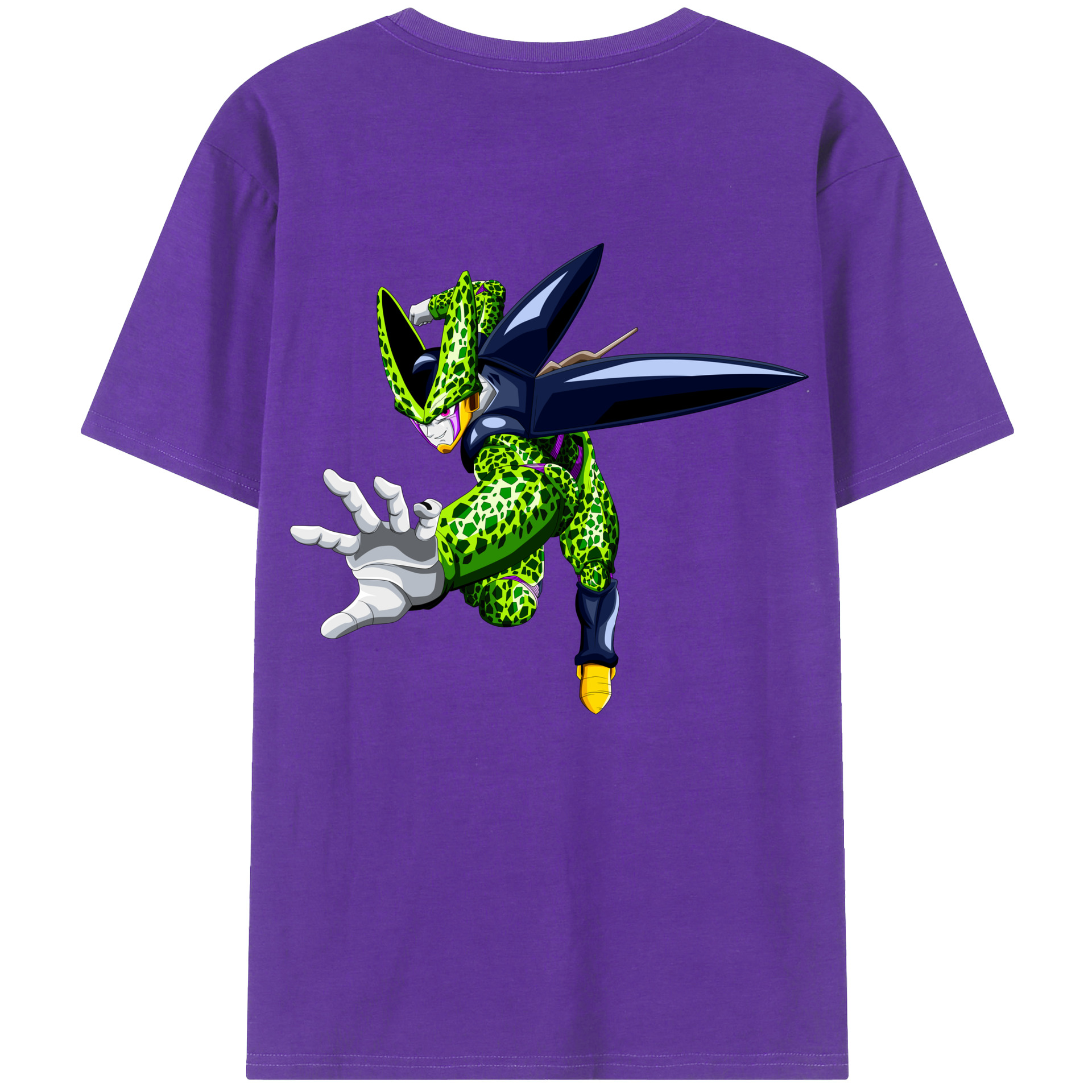 （画像用） ドラゴンボール セル DRAGON BALL Cell 綿100％ メンズ半袖Tシャツ（バックプリント） 通気性