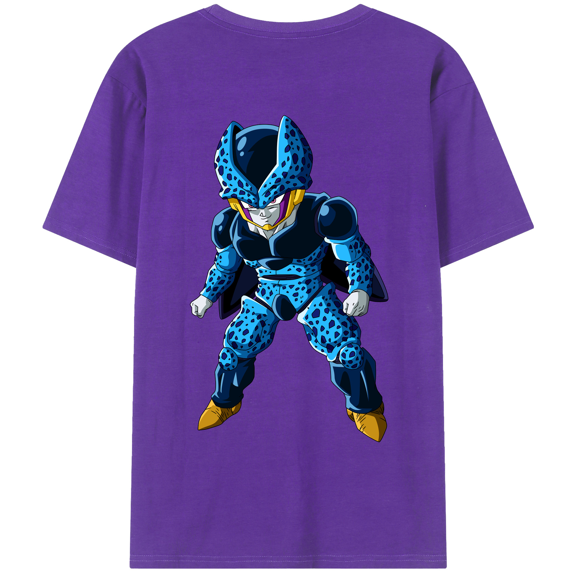 （画像用） ドラゴンボール セル DRAGON BALL Cell 綿100％ メンズ半袖Tシャツ（バックプリント） 通気性