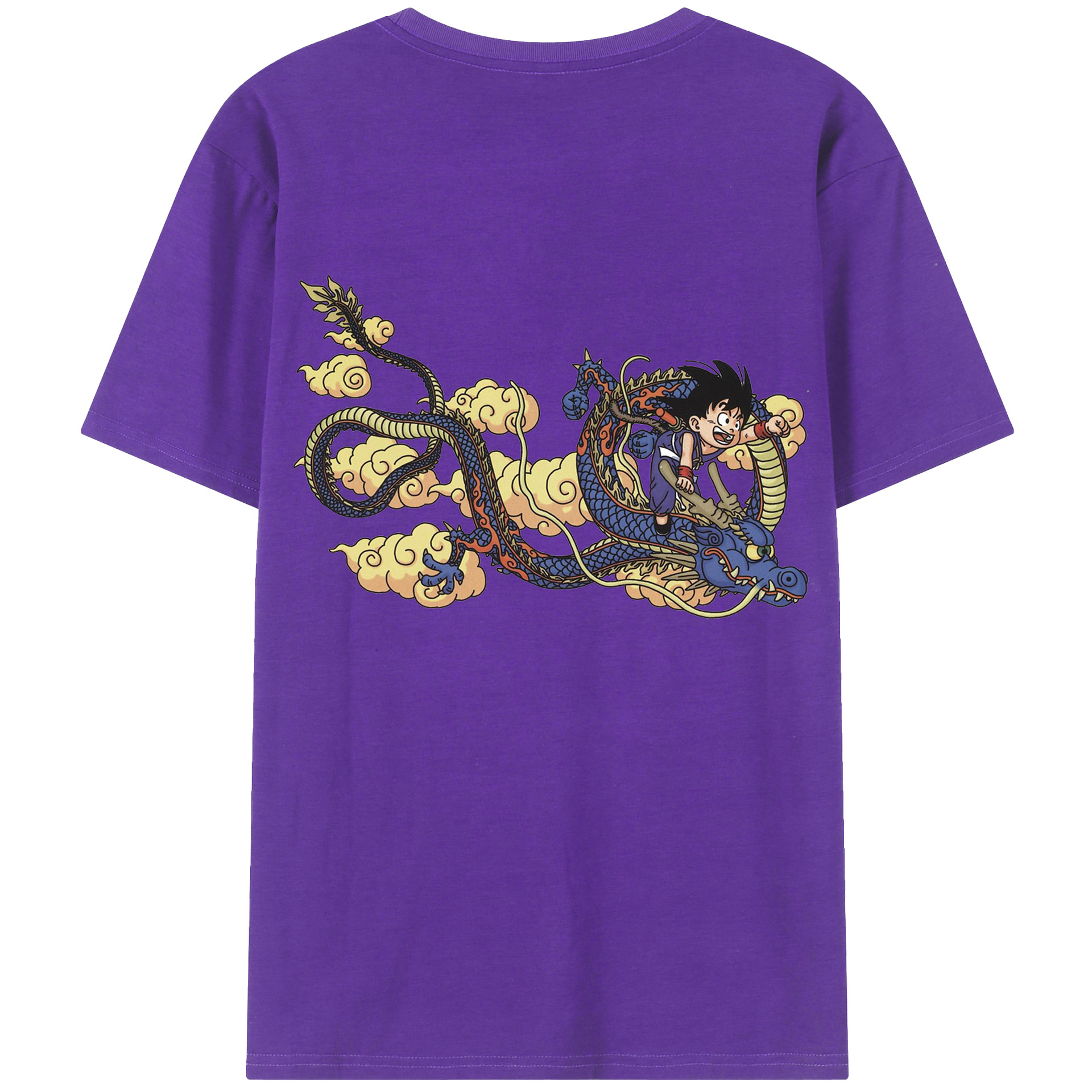 （画像用） ドラゴンボール 神龍 シェンロン DRAGON BALL Shenron 綿100％ メンズ半袖Tシャツ（バックプリント） 通気性