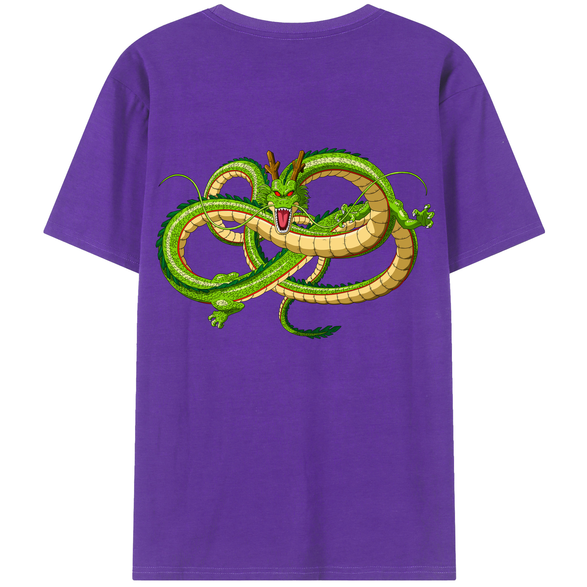 （画像用） ドラゴンボール 神龍 シェンロン DRAGON BALL Shenron 綿100％ メンズ半袖Tシャツ（バックプリント） 通気性