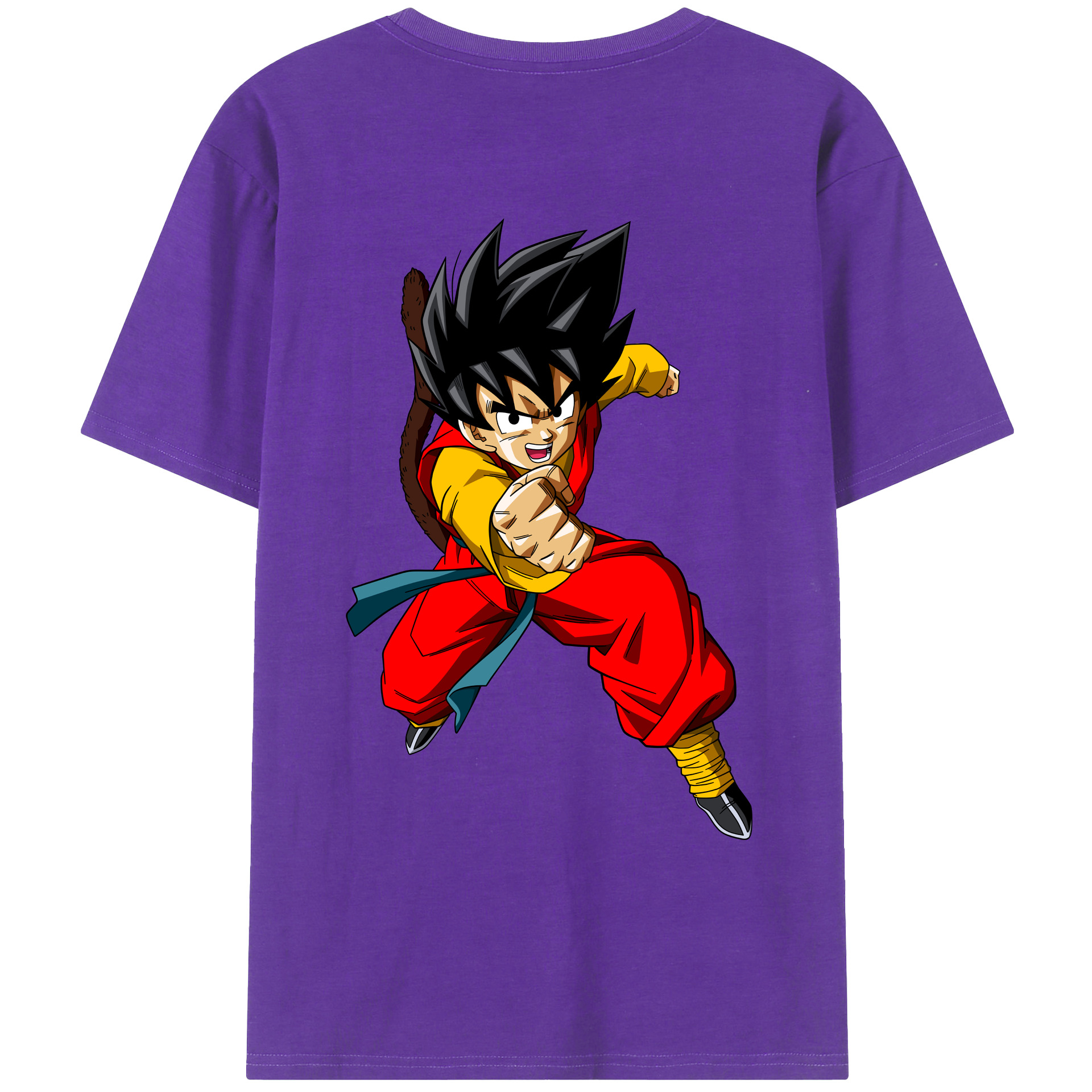 （画像用） ドラゴンボール 孫悟空（そん ごくう）Son Goku カカロット DRAGON BALL Kakarotto 綿100％ メンズ半袖Tシャツ（バックプリント） 通気性