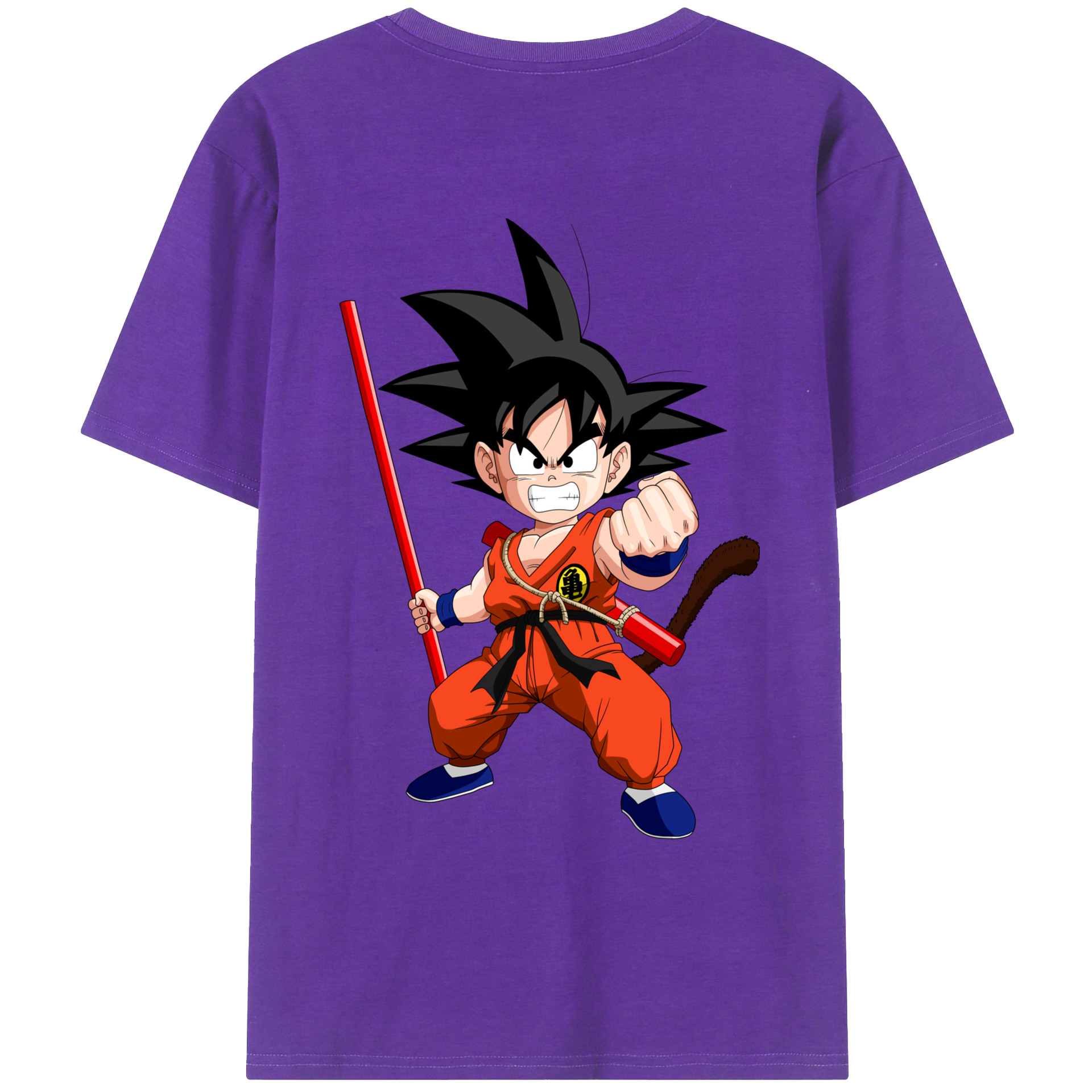 （画像用） ドラゴンボール 孫悟空（そん ごくう）Son Goku カカロット DRAGON BALL Kakarotto 綿100％ メンズ半袖Tシャツ（バックプリント） 通気性