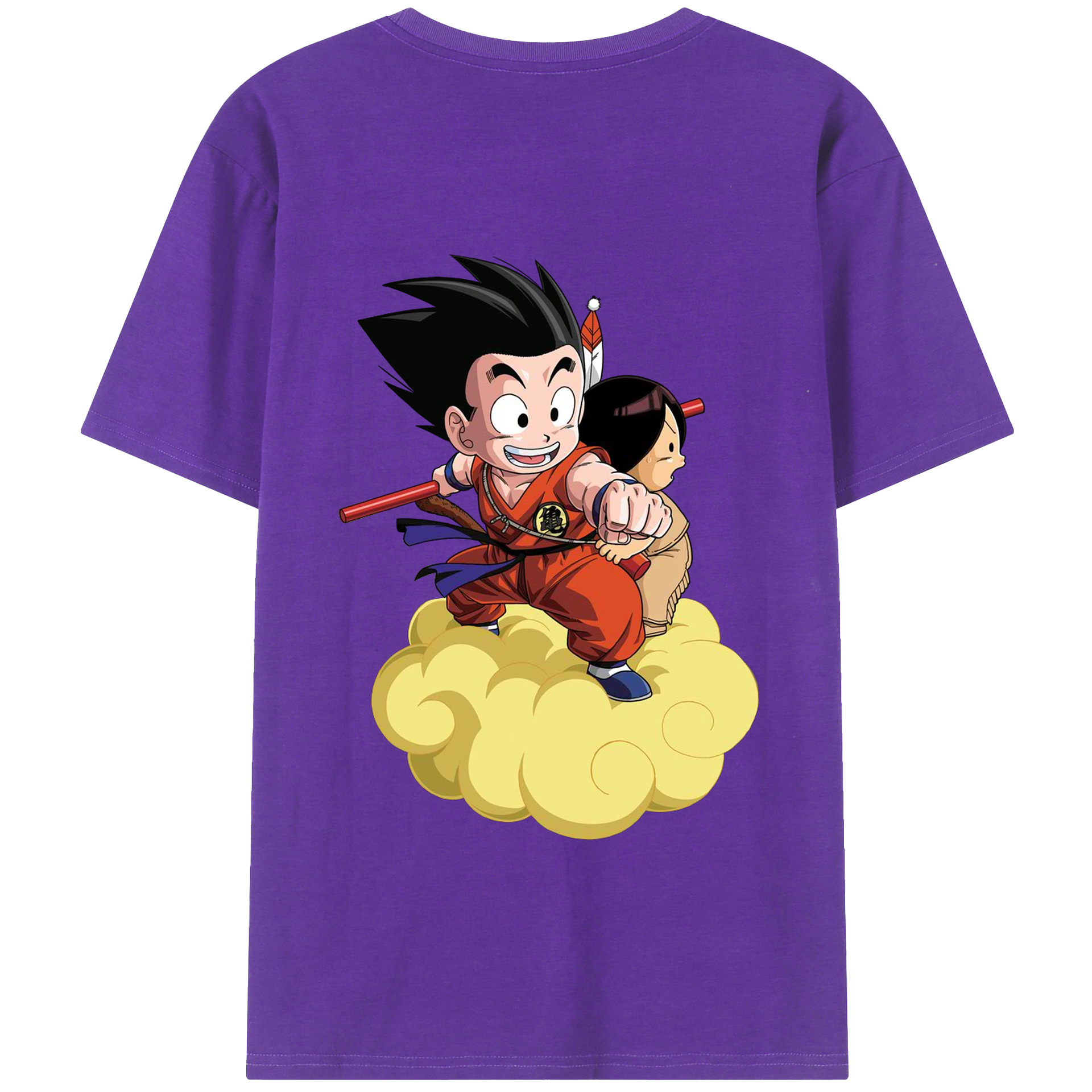 （画像用） ドラゴンボール 孫悟空（そん ごくう）Son Goku カカロット DRAGON BALL Kakarotto 綿100％ メンズ半袖Tシャツ（バックプリント） 通気性