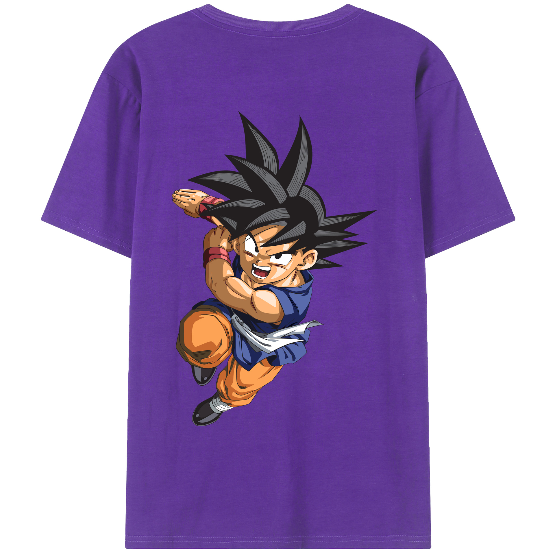 （画像用） ドラゴンボール 孫悟空（そん ごくう）Son Goku カカロット DRAGON BALL Kakarotto 綿100％ メンズ半袖Tシャツ（バックプリント） 通気性