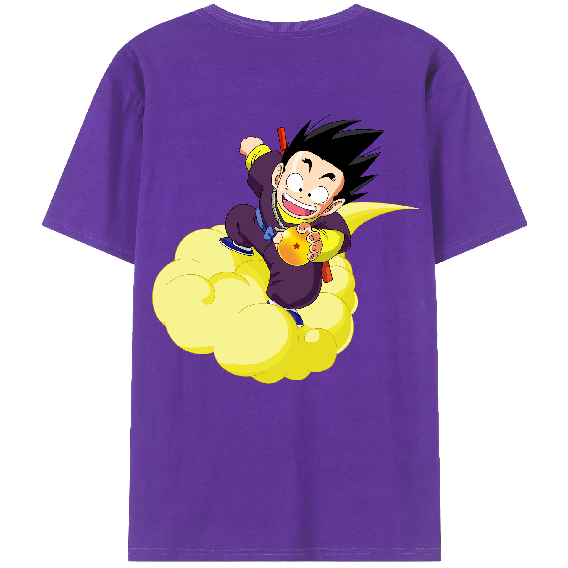 （画像用） ドラゴンボール 孫悟空（そん ごくう）Son Goku カカロット DRAGON BALL Kakarotto 綿100％ メンズ半袖Tシャツ（バックプリント） 通気性