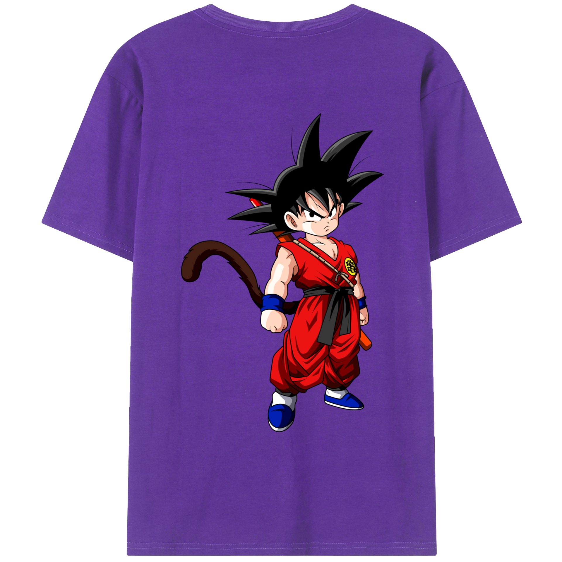 （画像用） ドラゴンボール 孫悟空（そん ごくう）Son Goku カカロット DRAGON BALL Kakarotto 綿100％ メンズ半袖Tシャツ（バックプリント） 通気性