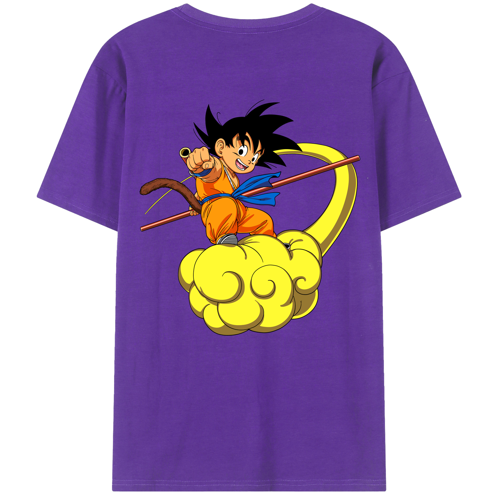 （画像用） ドラゴンボール 孫悟空（そん ごくう）Son Goku カカロット DRAGON BALL Kakarotto 綿100％ メンズ半袖Tシャツ（バックプリント） 通気性