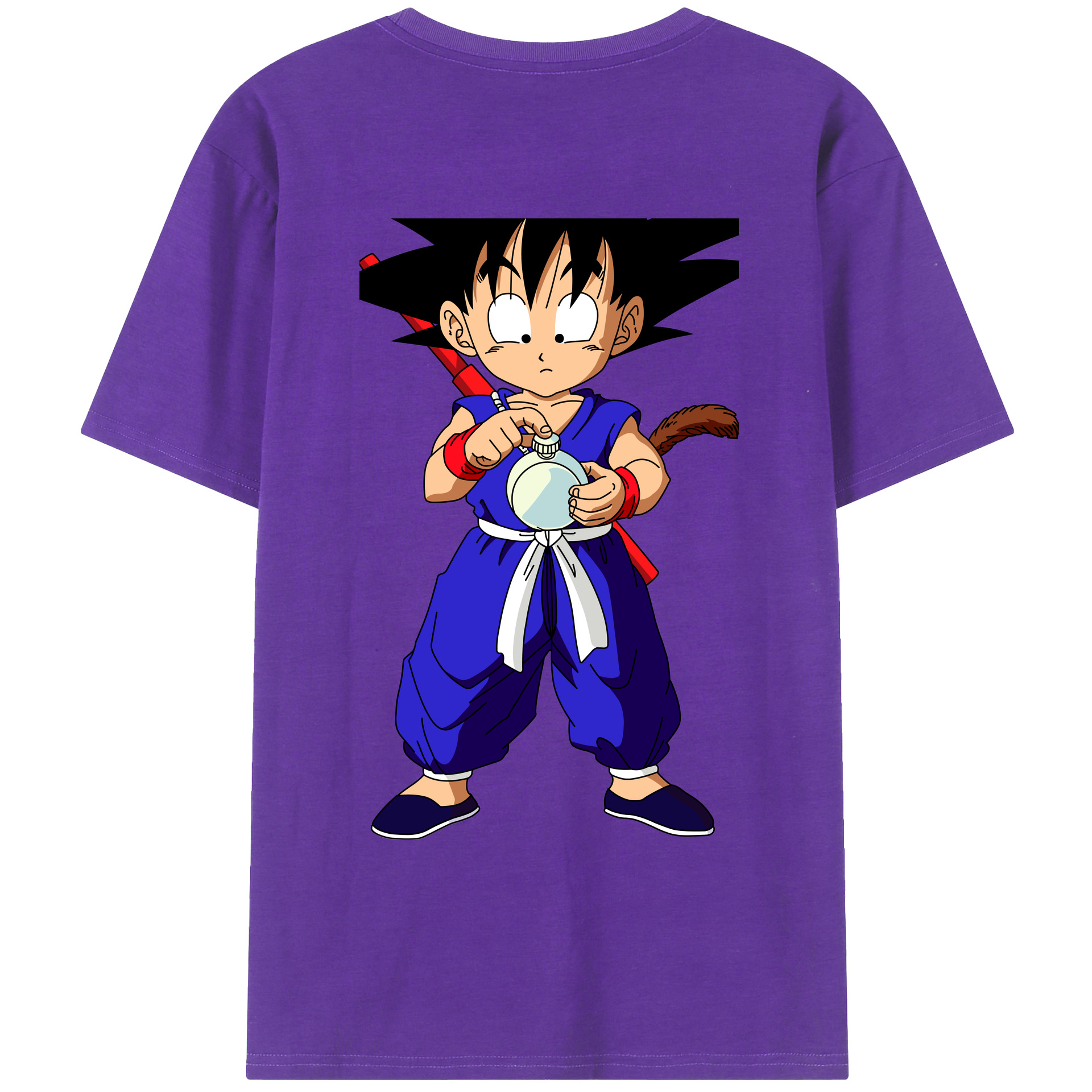 （画像用） ドラゴンボール 孫悟空（そん ごくう）Son Goku カカロット DRAGON BALL Kakarotto 綿100％ メンズ半袖Tシャツ（バックプリント） 通気性