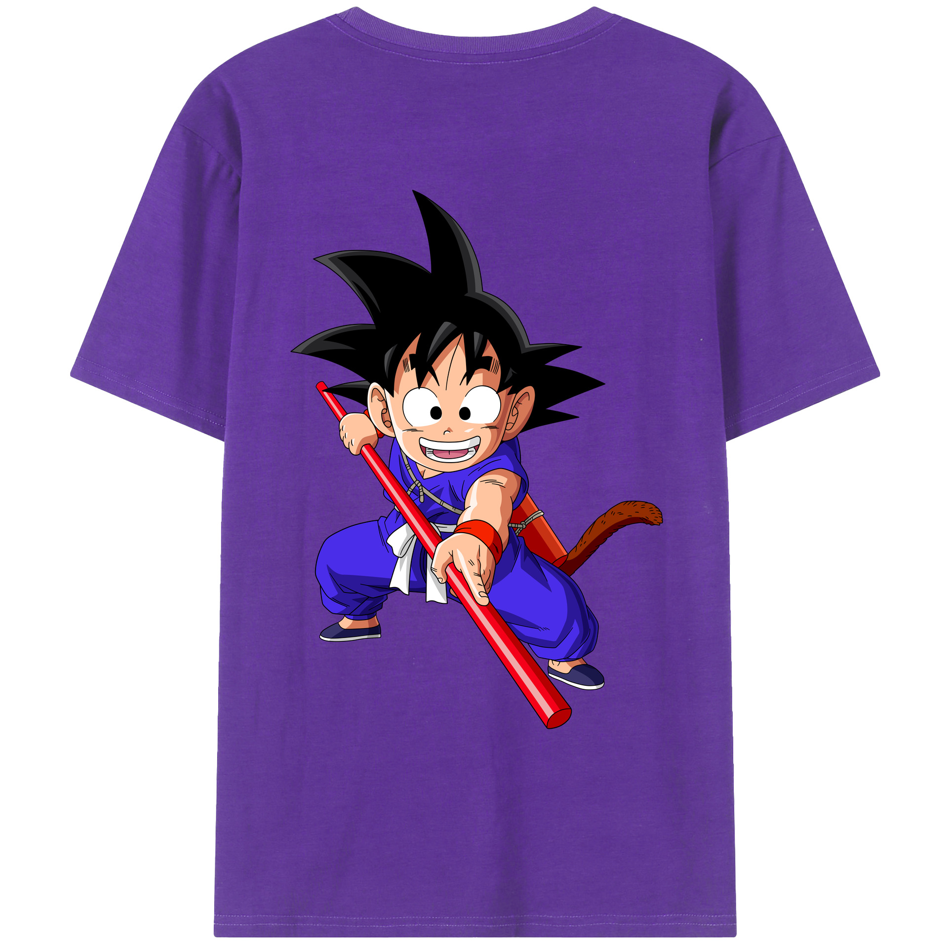 （画像用） ドラゴンボール 孫悟空（そん ごくう）Son Goku カカロット DRAGON BALL Kakarotto 綿100％ メンズ半袖Tシャツ（バックプリント） 通気性