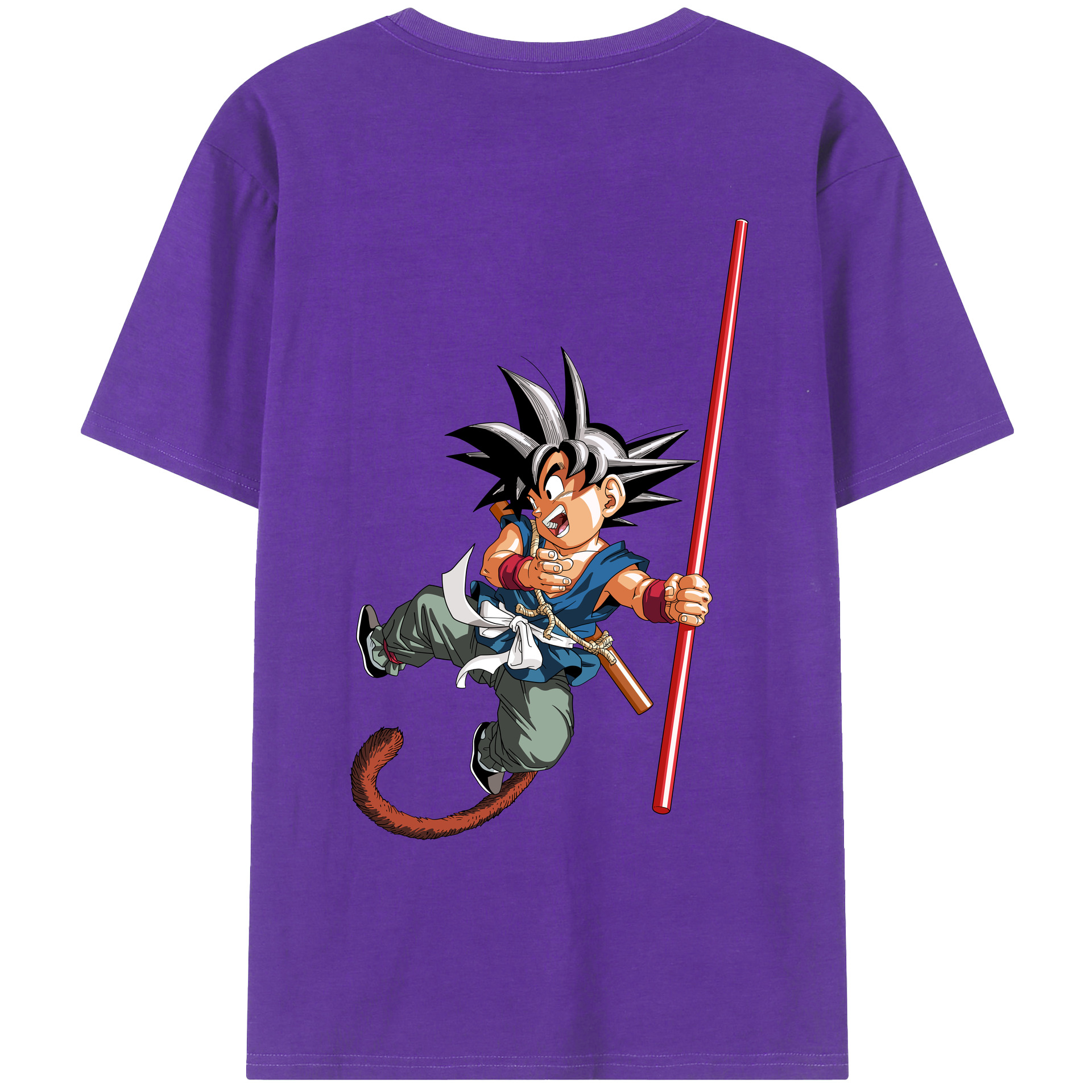 （画像用） ドラゴンボール 孫悟空（そん ごくう）Son Goku カカロット DRAGON BALL Kakarotto 綿100％ メンズ半袖Tシャツ（バックプリント） 通気性