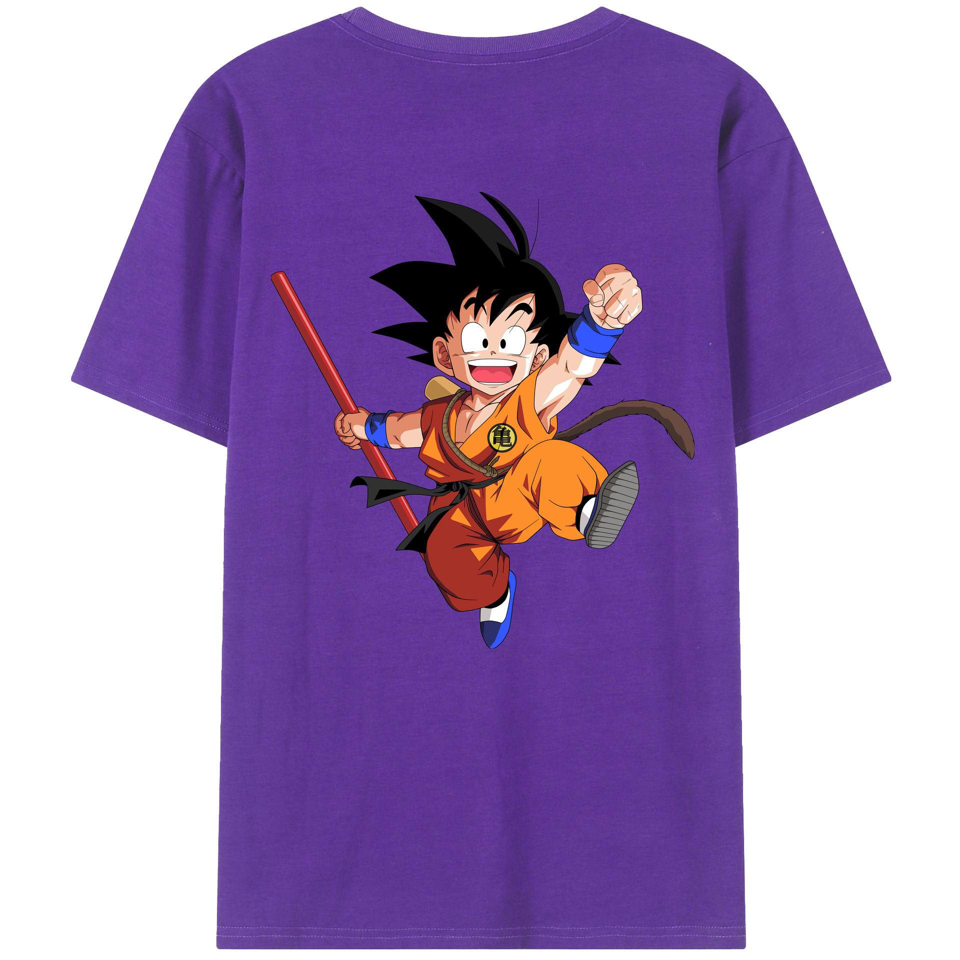 （画像用） ドラゴンボール 孫悟空（そん ごくう）Son Goku カカロット DRAGON BALL Kakarotto 綿100％ メンズ半袖Tシャツ（バックプリント） 通気性