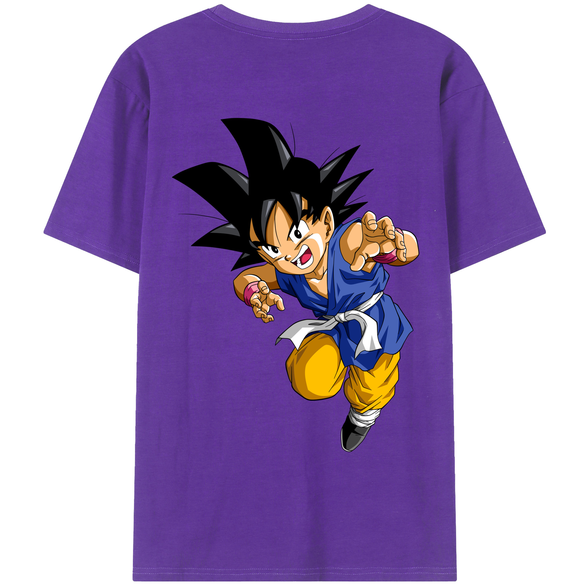 （画像用） ドラゴンボール 孫悟空（そん ごくう）Son Goku カカロット DRAGON BALL Kakarotto 綿100％ メンズ半袖Tシャツ（バックプリント） 通気性