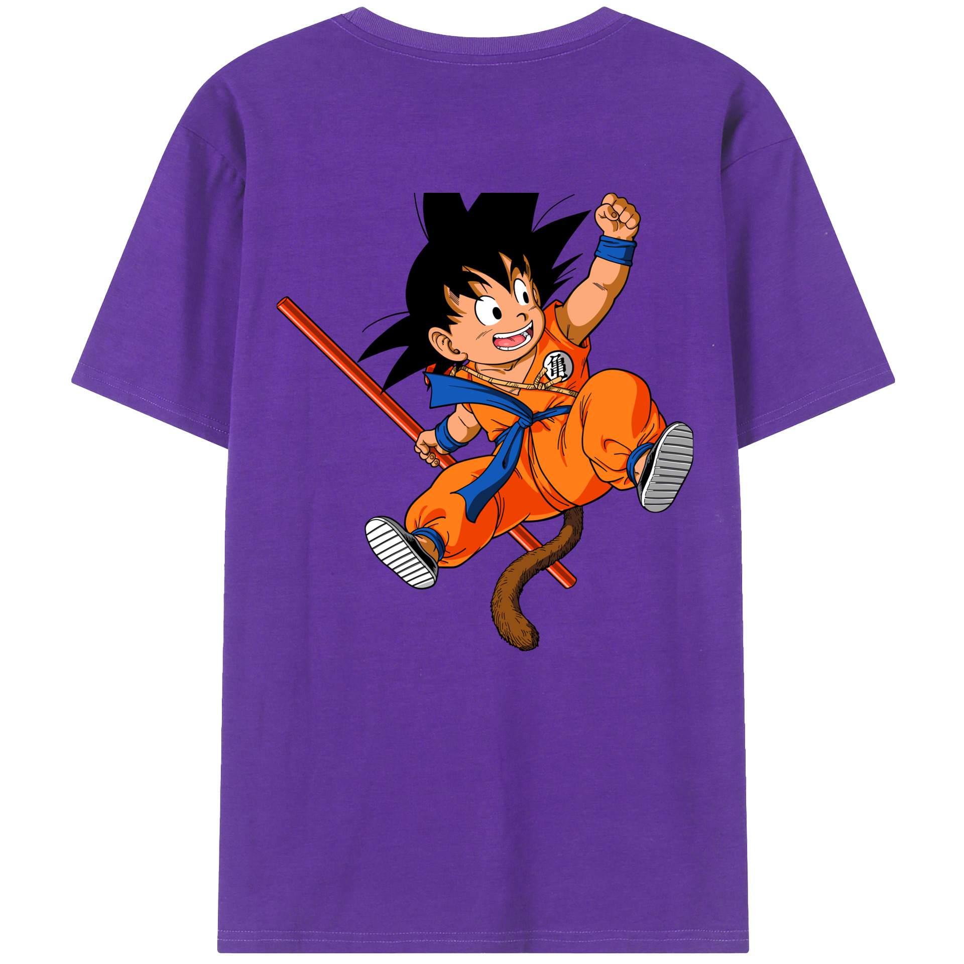 （画像用） ドラゴンボール 孫悟空（そん ごくう）Son Goku カカロット DRAGON BALL Kakarotto 綿100％ メンズ半袖Tシャツ（バックプリント） 通気性