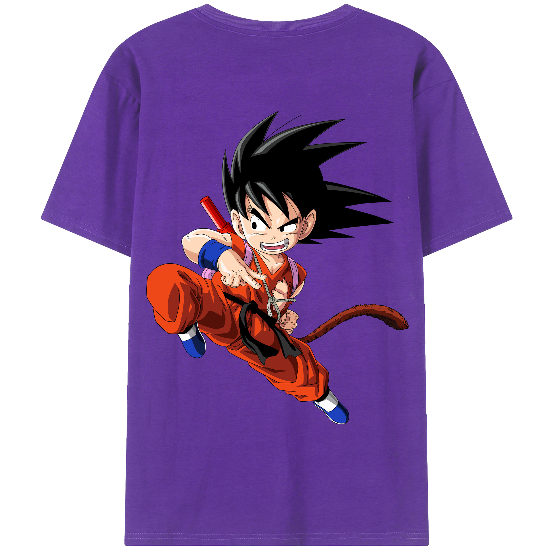 （画像用） ドラゴンボール 孫悟空（そん ごくう）Son Goku カカロット DRAGON BALL Kakarotto 綿100％ メンズ半袖Tシャツ（バックプリント） 通気性