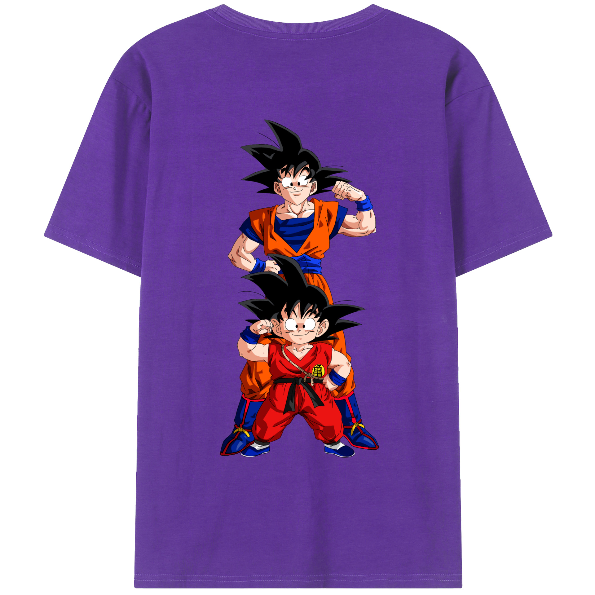 （画像用） ドラゴンボール 孫悟空（そん ごくう）Son Goku カカロット DRAGON BALL Kakarotto 綿100％ メンズ半袖Tシャツ（バックプリント） 通気性
