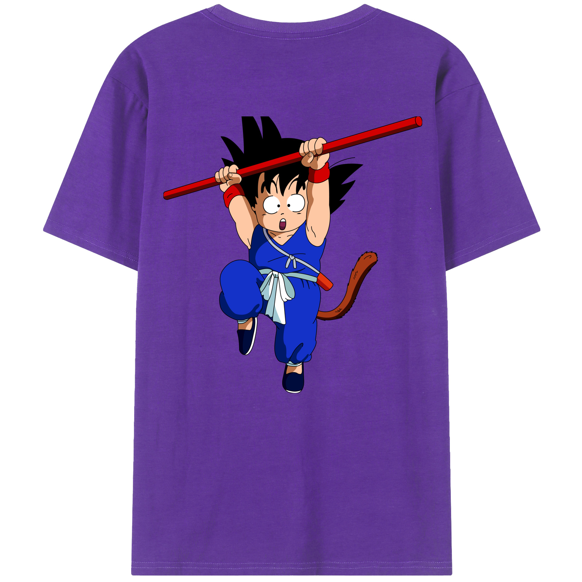 （画像用） ドラゴンボール 孫悟空（そん ごくう）Son Goku カカロット DRAGON BALL Kakarotto 綿100％ メンズ半袖Tシャツ（バックプリント） 通気性