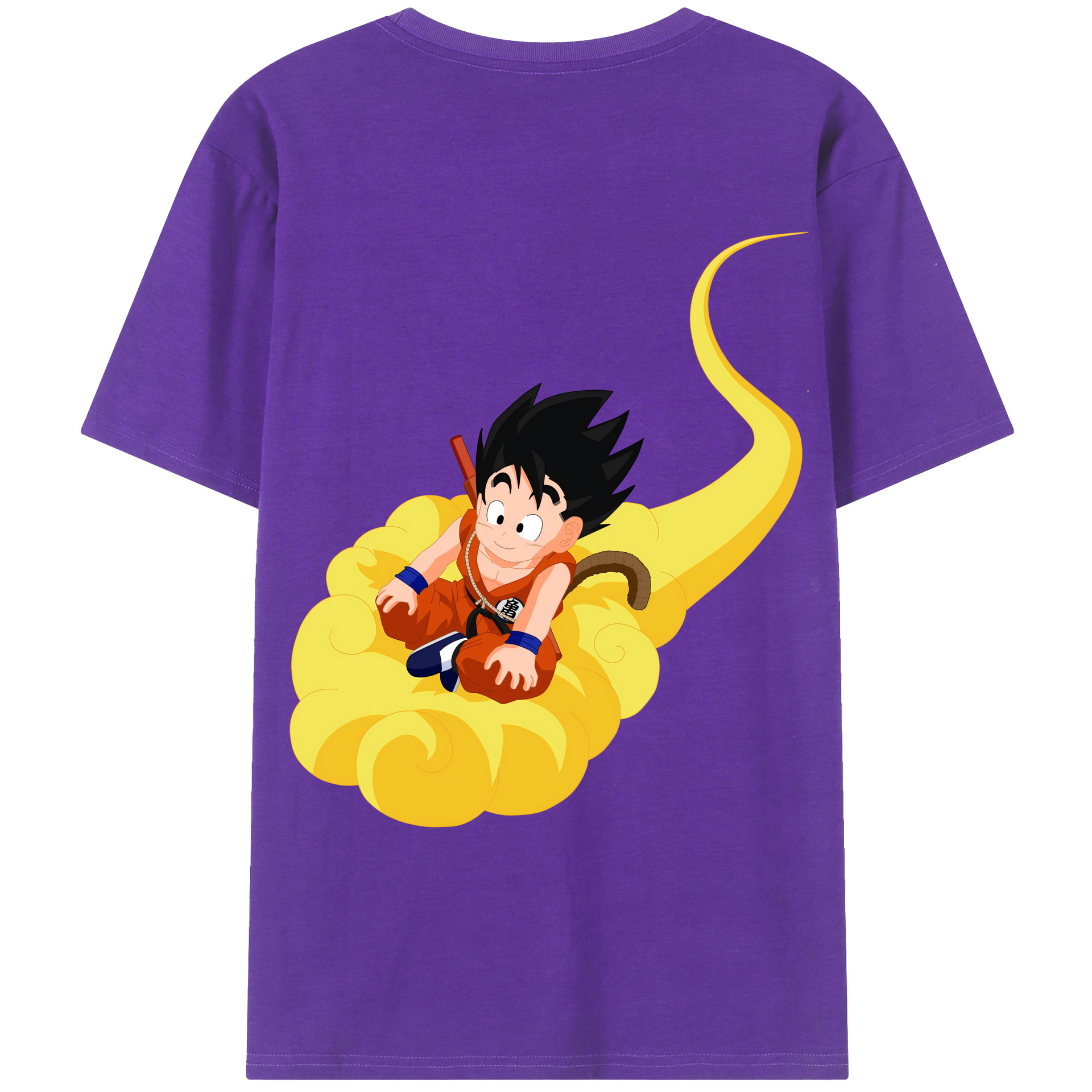 （画像用） ドラゴンボール 孫悟空（そん ごくう）Son Goku カカロット DRAGON BALL Kakarotto 綿100％ メンズ半袖Tシャツ（バックプリント） 通気性