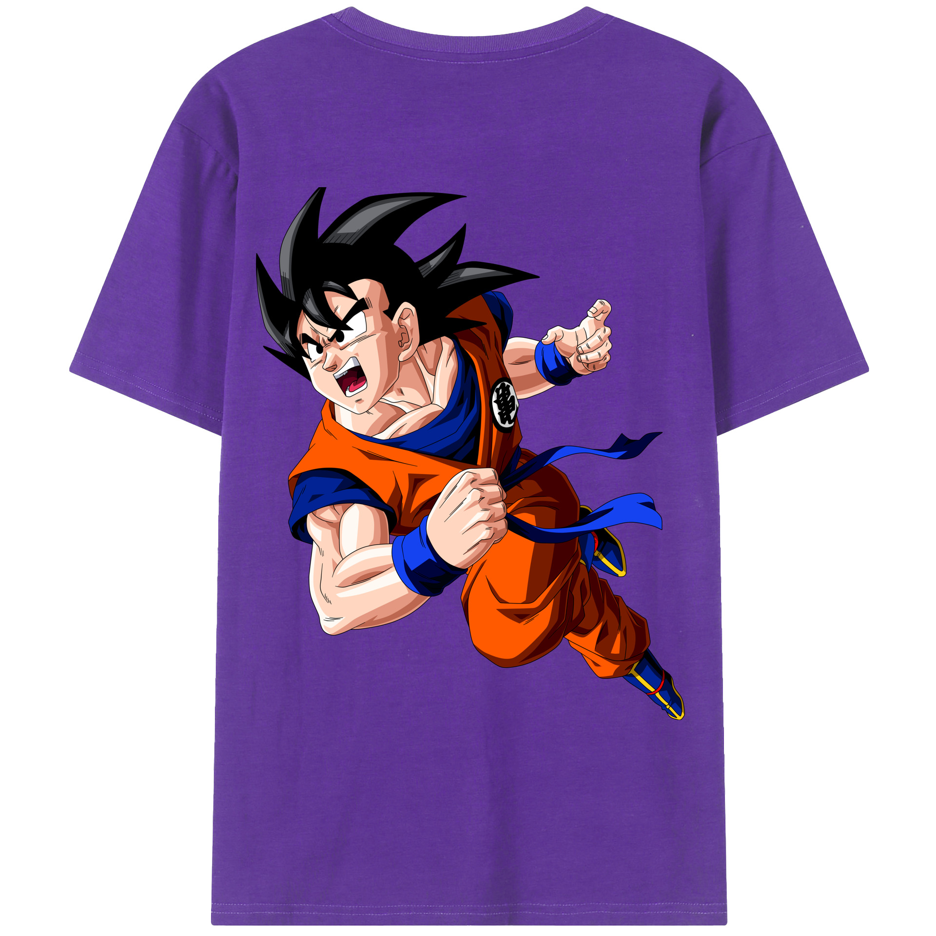 （画像用） ドラゴンボール 孫悟空（そん ごくう）Son Goku カカロット DRAGON BALL Kakarotto 綿100％ メンズ半袖Tシャツ（バックプリント） 通気性