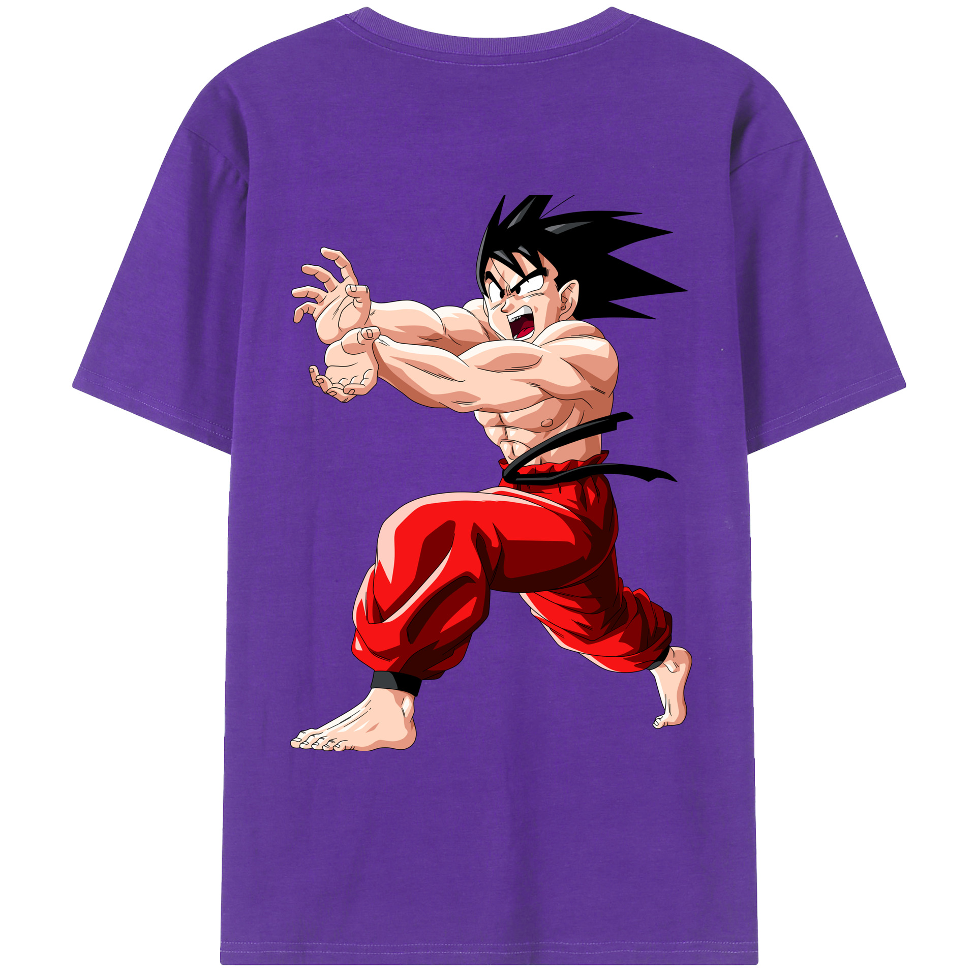 （画像用） ドラゴンボール 孫悟空（そん ごくう）Son Goku カカロット DRAGON BALL Kakarotto 綿100％ メンズ半袖Tシャツ（バックプリント） 通気性