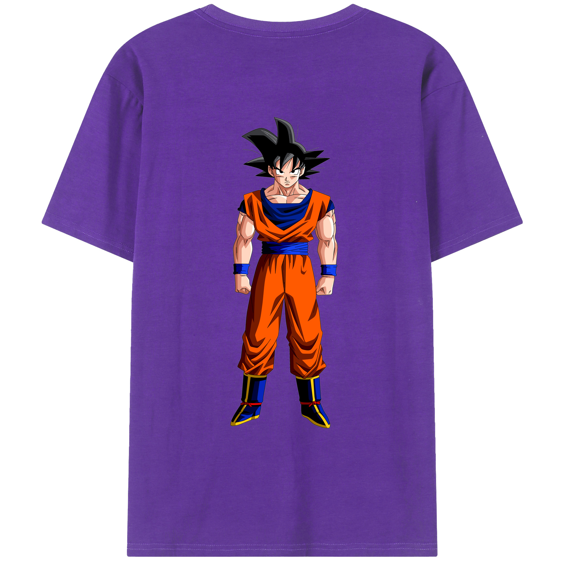 （画像用） ドラゴンボール 孫悟空（そん ごくう）Son Goku カカロット DRAGON BALL Kakarotto 綿100％ メンズ半袖Tシャツ（バックプリント） 通気性