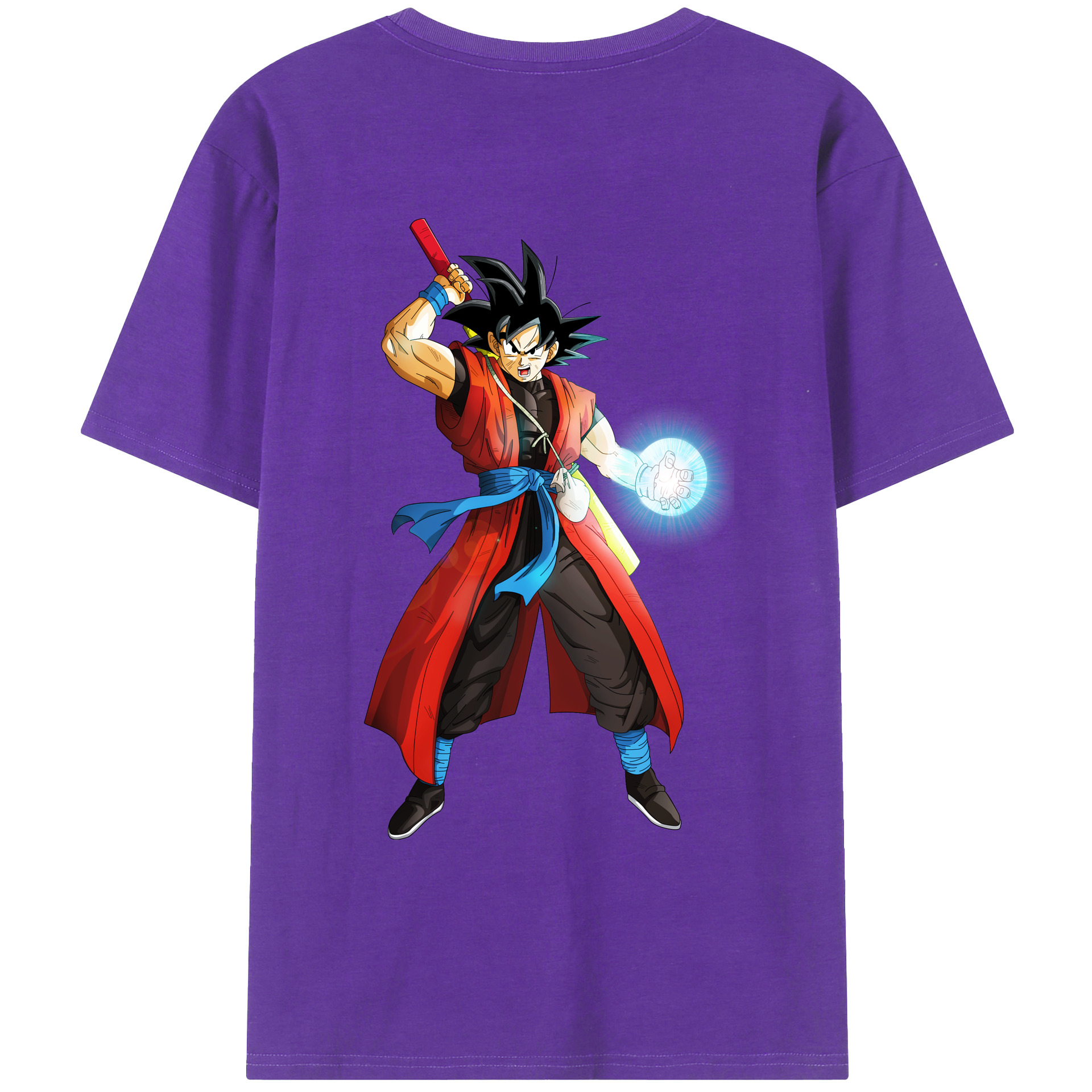 （画像用） ドラゴンボール 孫悟空（そん ごくう）Son Goku カカロット DRAGON BALL Kakarotto 綿100％ メンズ半袖Tシャツ（バックプリント） 通気性