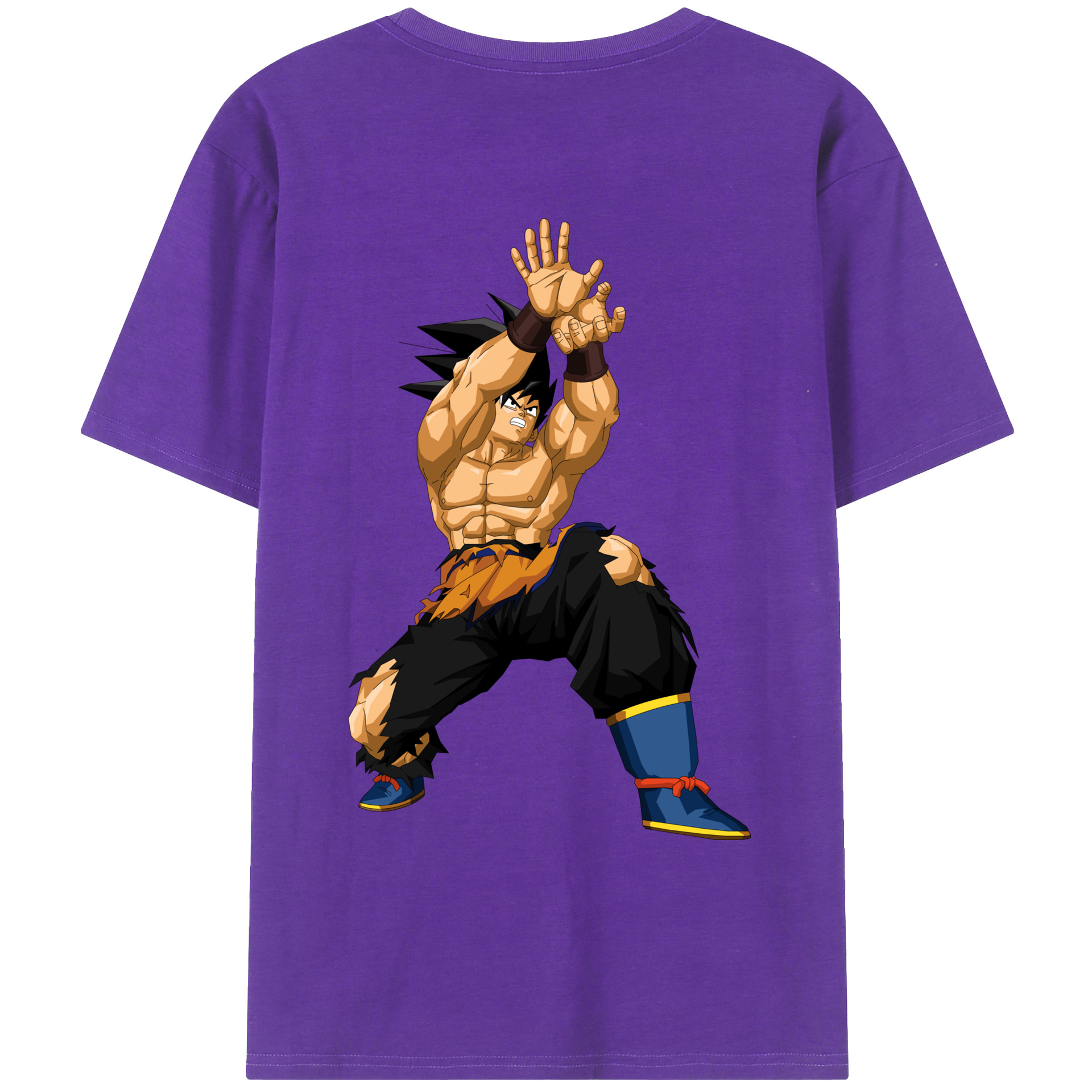 （画像用） ドラゴンボール 孫悟空（そん ごくう）Son Goku カカロット DRAGON BALL Kakarotto 綿100％ メンズ半袖Tシャツ（バックプリント） 通気性