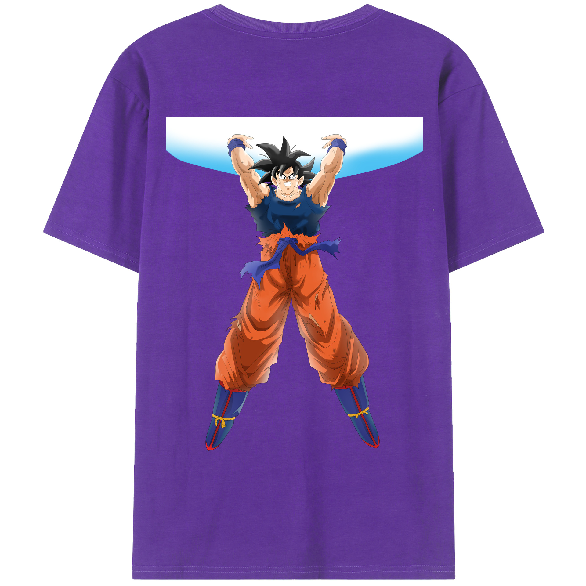 （画像用） ドラゴンボール 孫悟空（そん ごくう）Son Goku カカロット DRAGON BALL Kakarotto 綿100％ メンズ半袖Tシャツ（バックプリント） 通気性