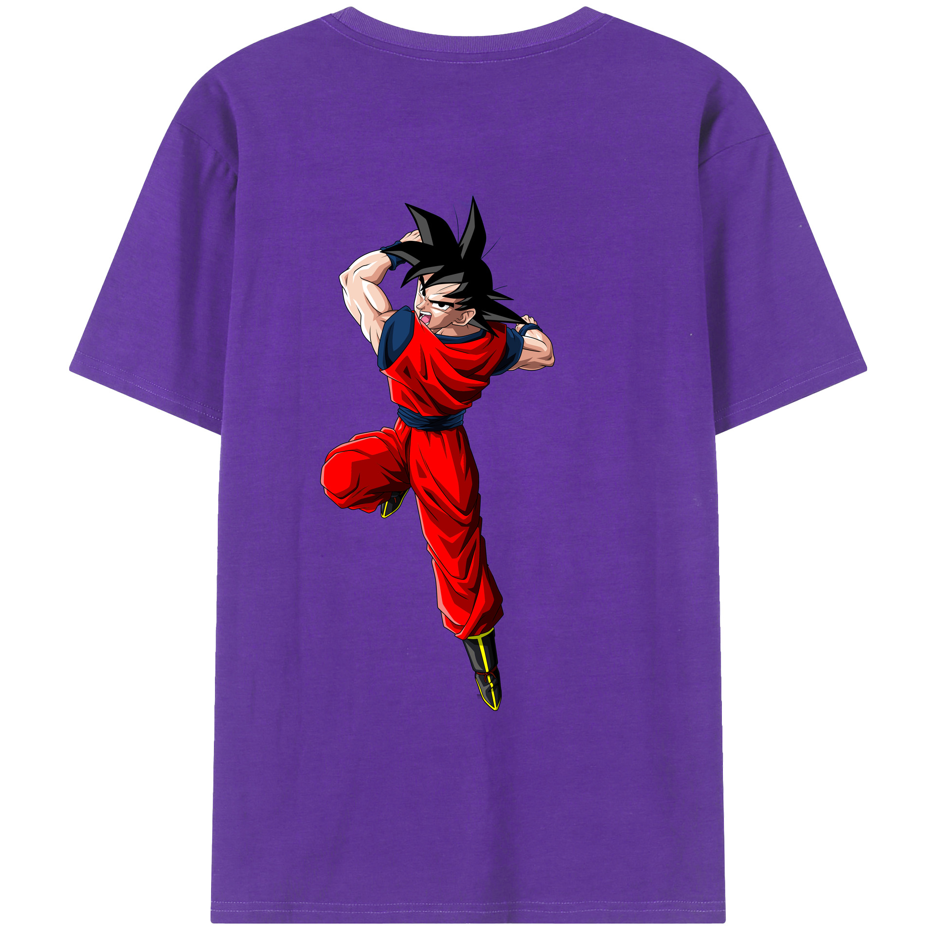 （画像用） ドラゴンボール 孫悟空（そん ごくう）Son Goku カカロット DRAGON BALL Kakarotto 綿100％ メンズ半袖Tシャツ（バックプリント） 通気性