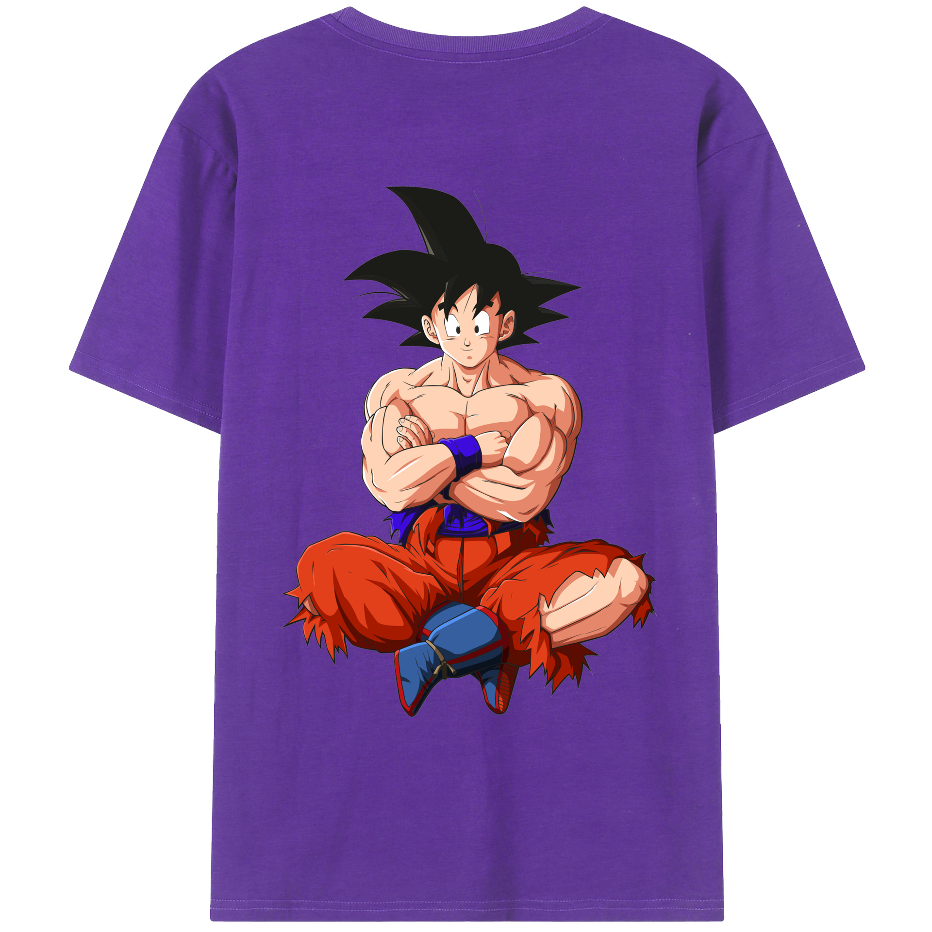 （画像用） ドラゴンボール 孫悟空（そん ごくう）Son Goku カカロット DRAGON BALL Kakarotto 綿100％ メンズ半袖Tシャツ（バックプリント） 通気性