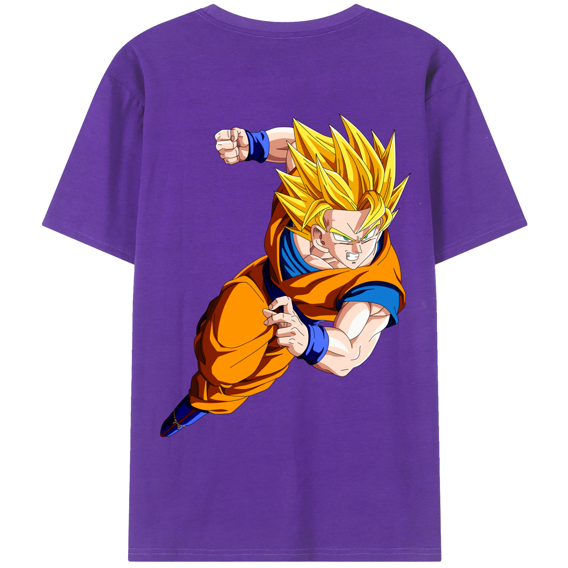 （画像用） ドラゴンボール 孫悟空（そん ごくう）Son Goku カカロット DRAGON BALL Kakarotto 綿100％ メンズ半袖Tシャツ（バックプリント） 通気性