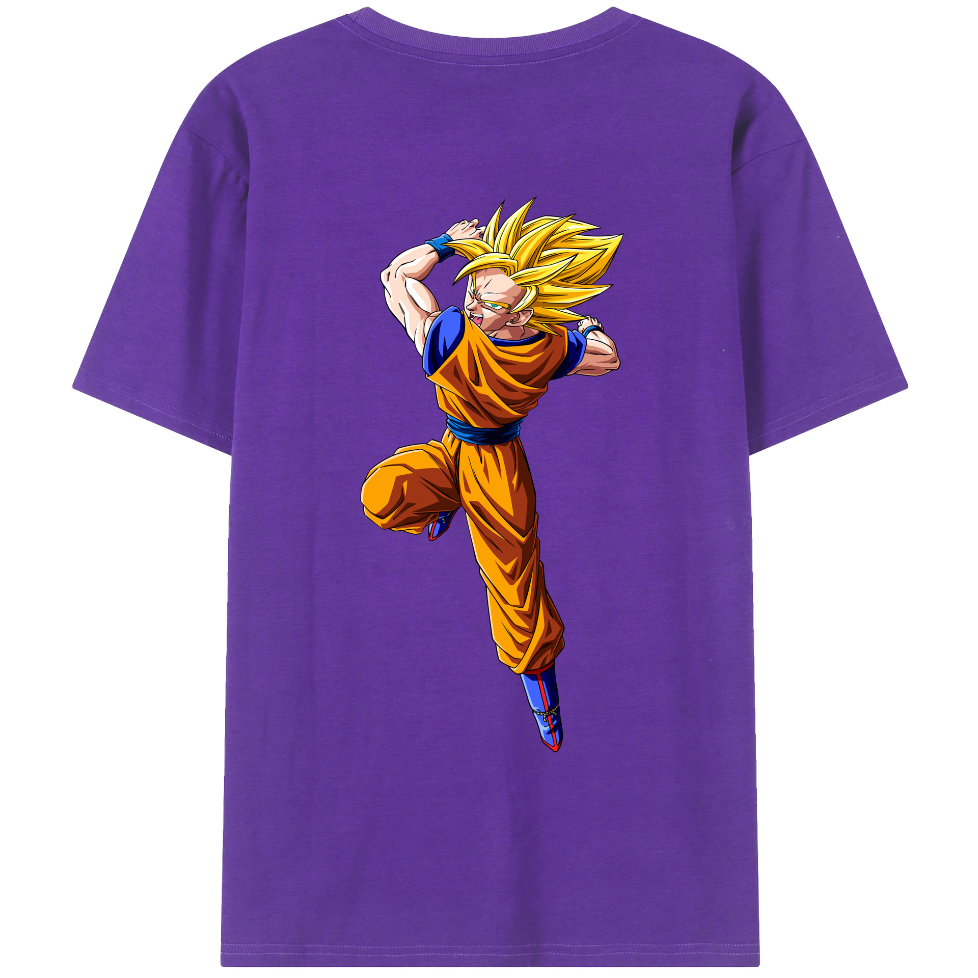 （画像用） ドラゴンボール 孫悟空（そん ごくう）Son Goku カカロット DRAGON BALL Kakarotto 綿100％ メンズ半袖Tシャツ（バックプリント） 通気性
